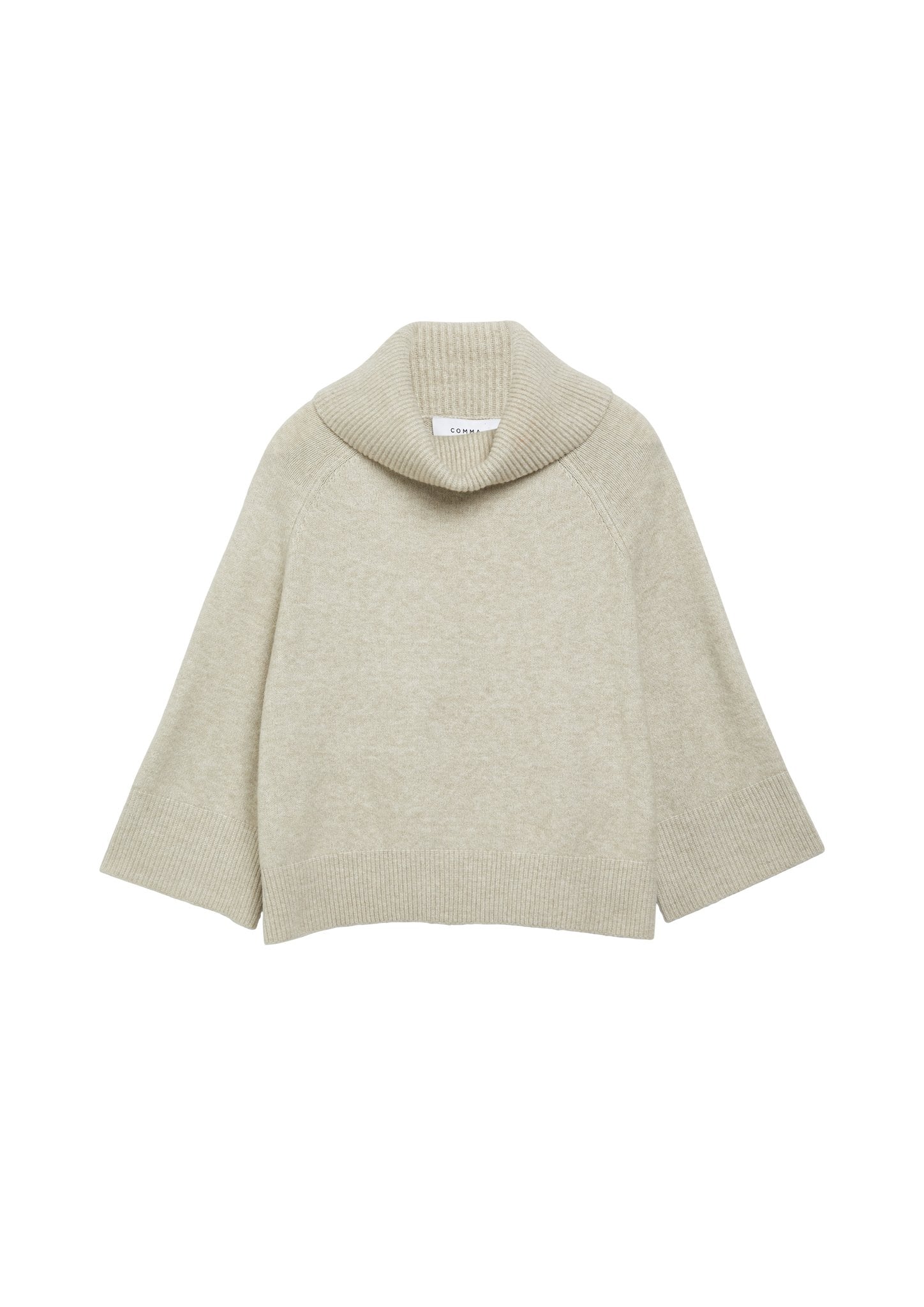 Strickpullover mit weitem Kragen