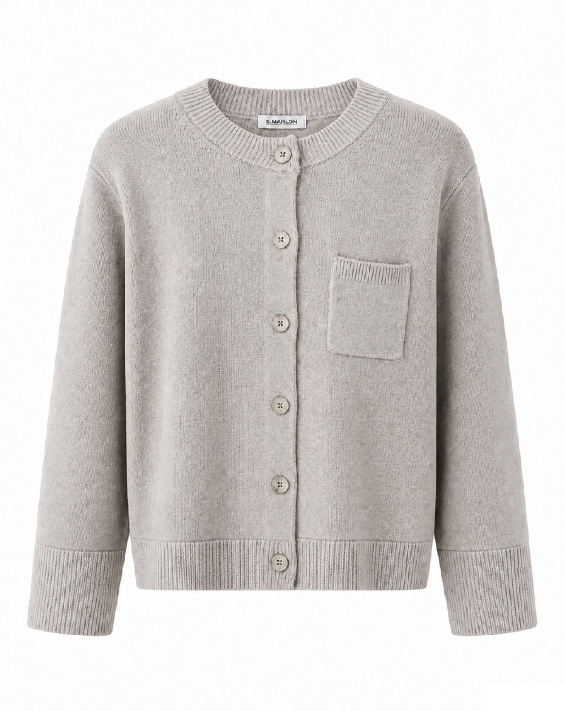 Strickjacke mit Rundhalsausschnitt