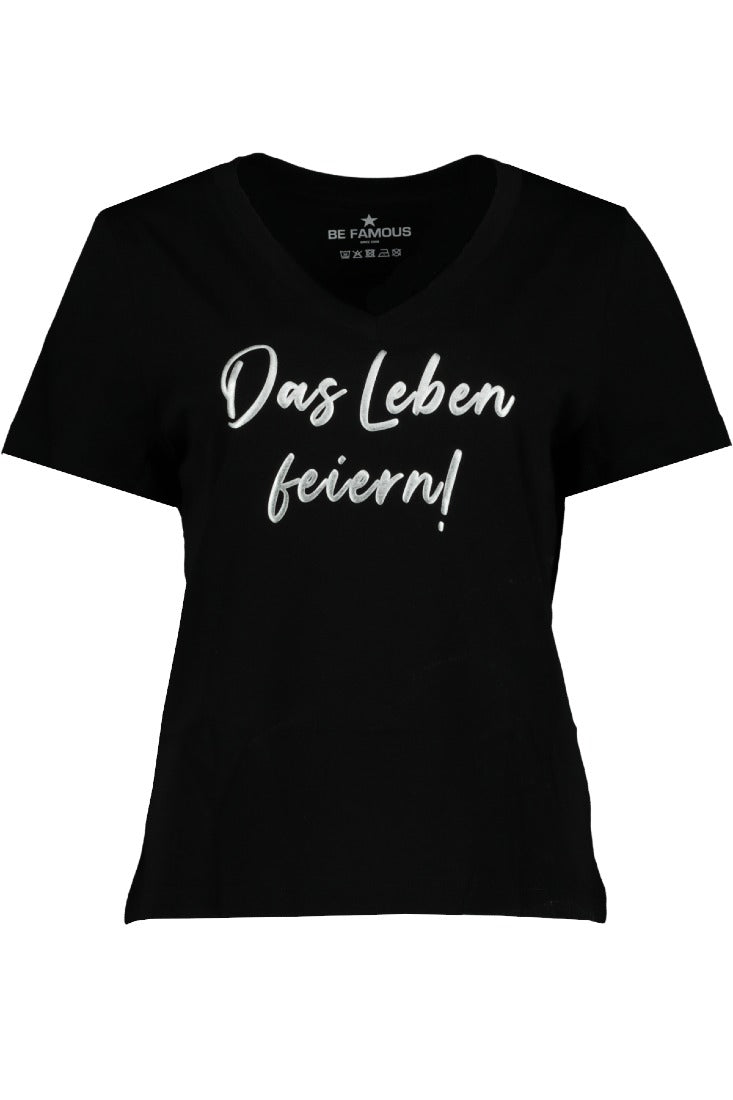 be famous T-Shirts Black - Puffy Silver