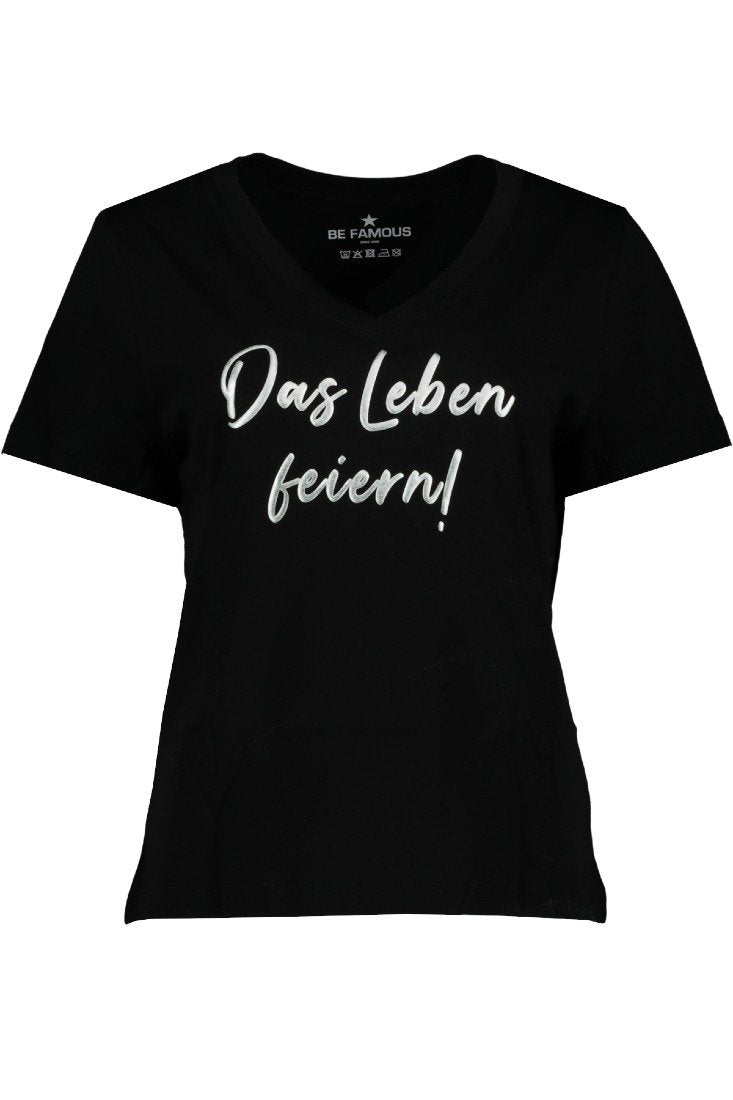 be famous T-Shirts Black - Puffy Silver