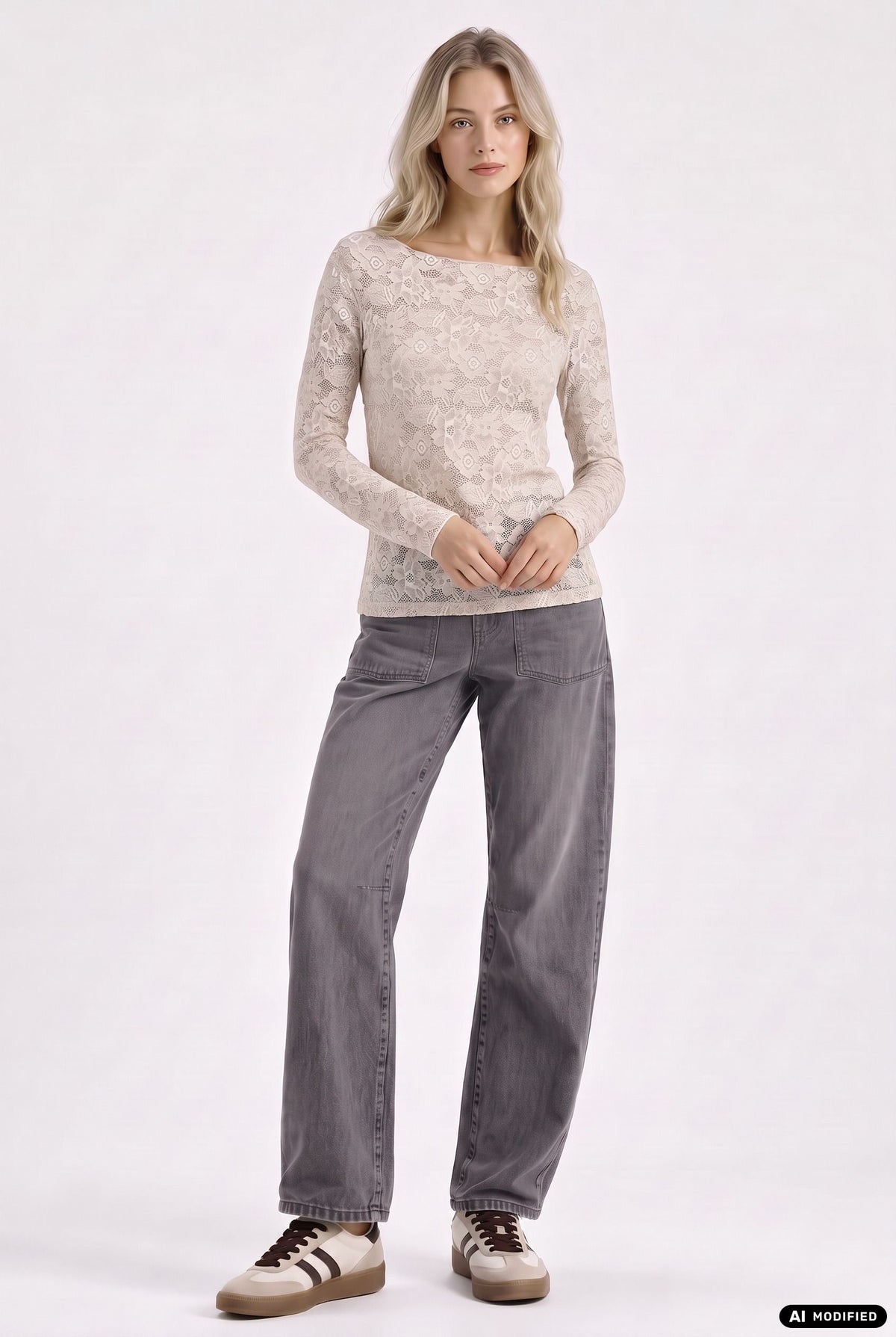 Longsleeve aus Spitze