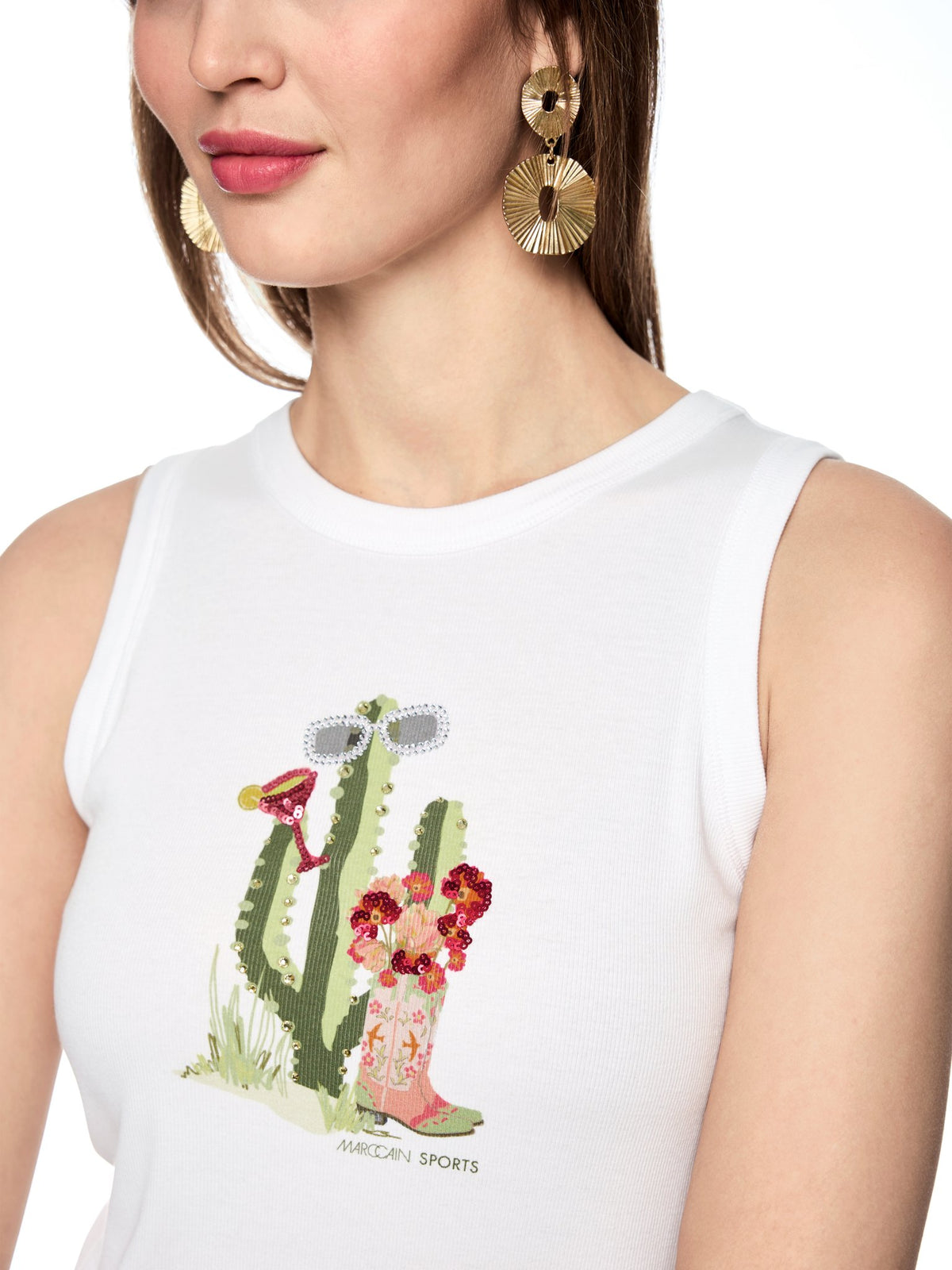 Top mit Kaktus-Print