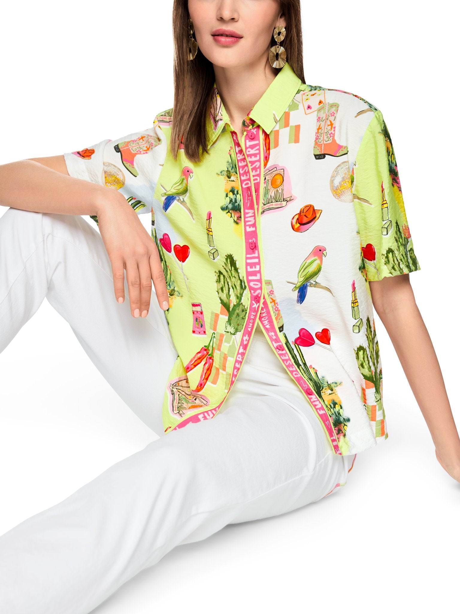 Bluse im Hemdstyle "Rethink Together"