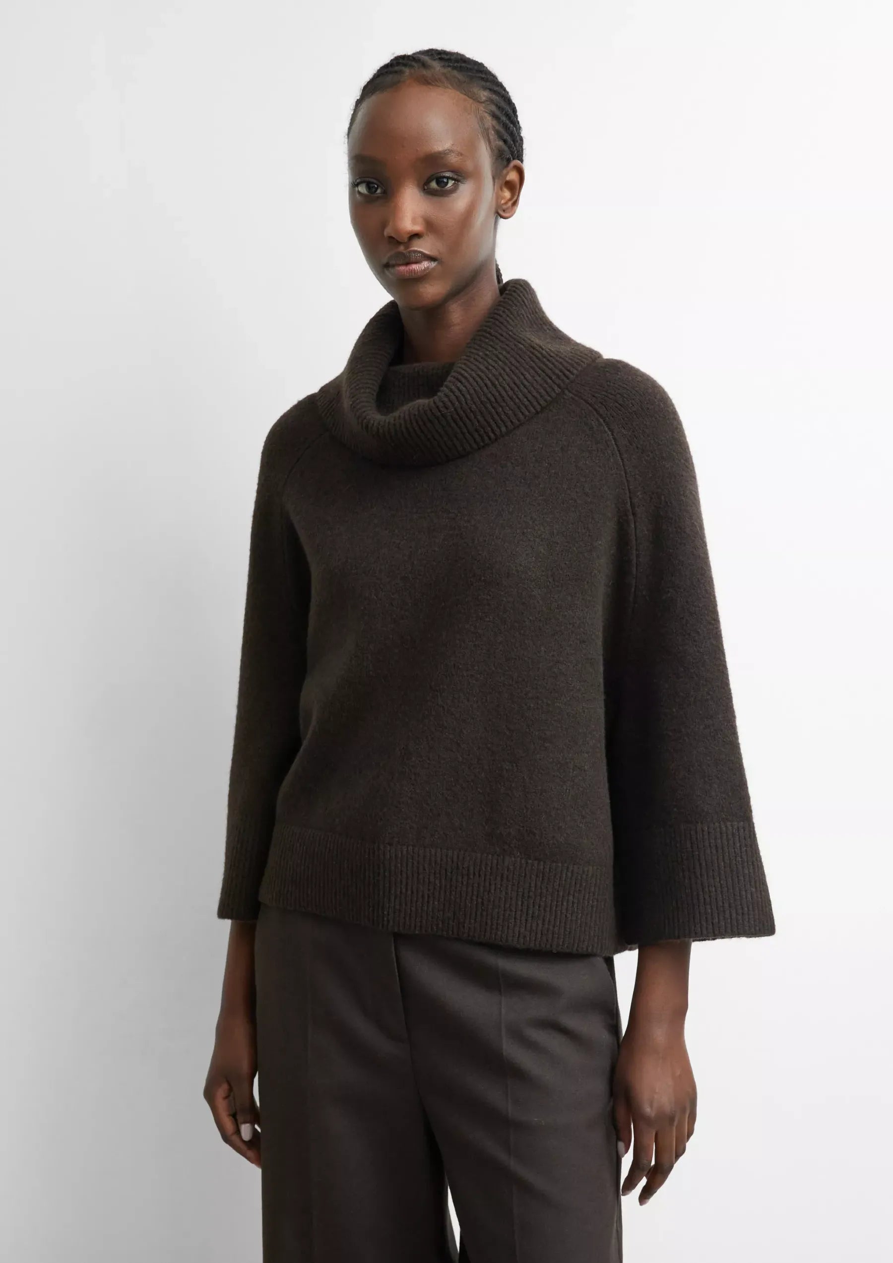 Strickpullover mit Rollkragen
