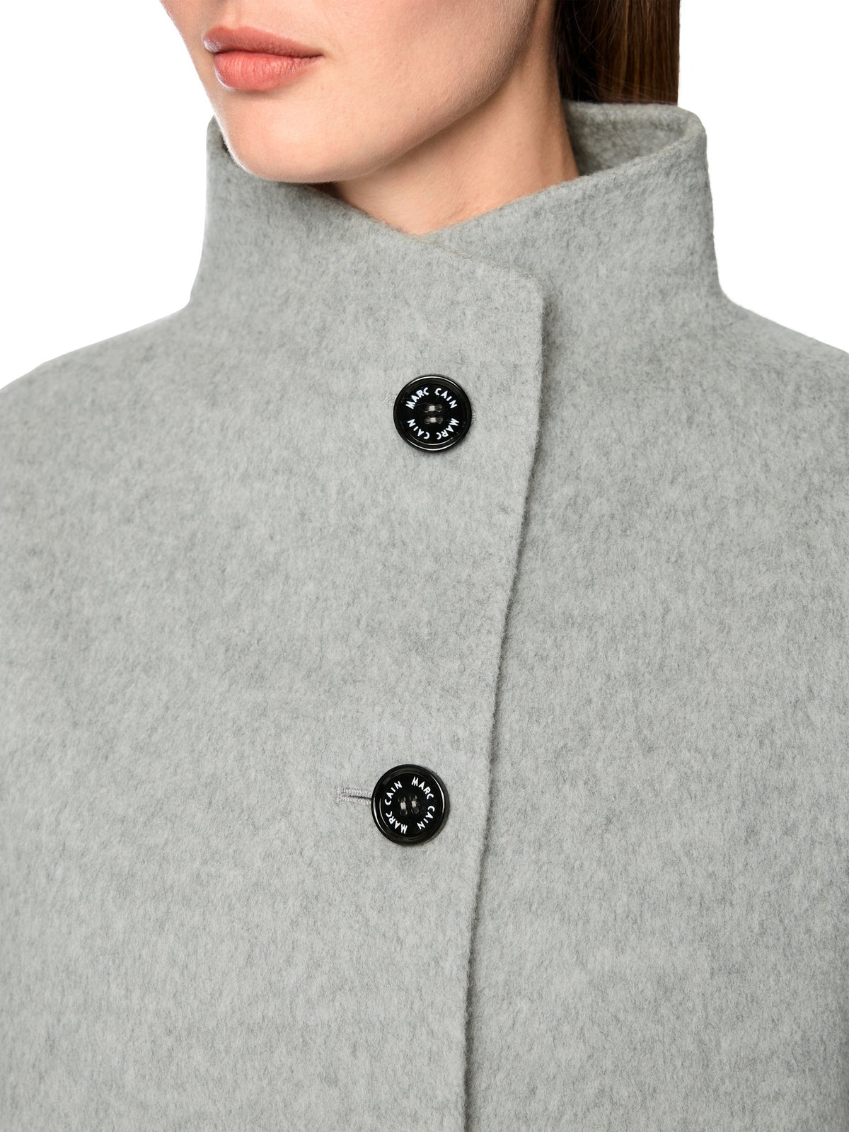 Woll-Jacke mit Stehkragen