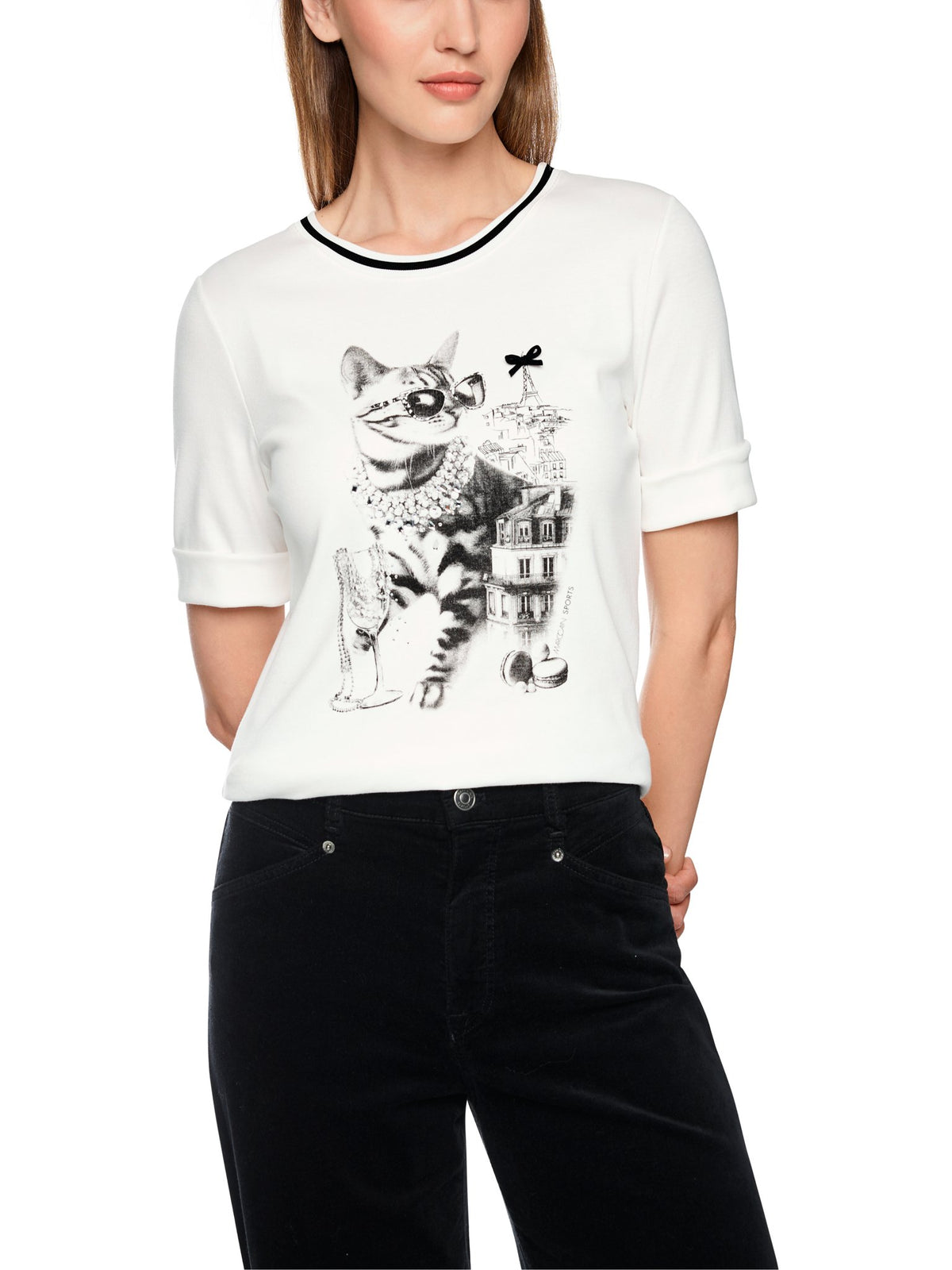 T-Shirt mit Katzen-Print