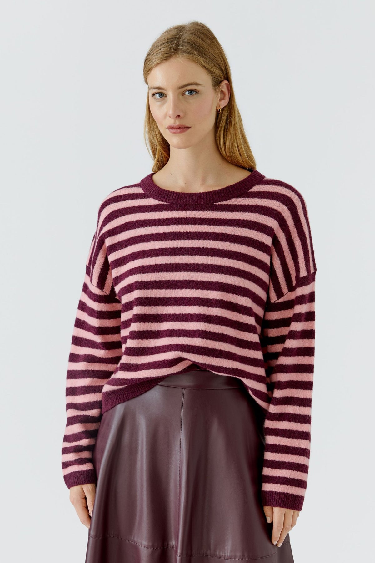 Strickpullover mit Streifen