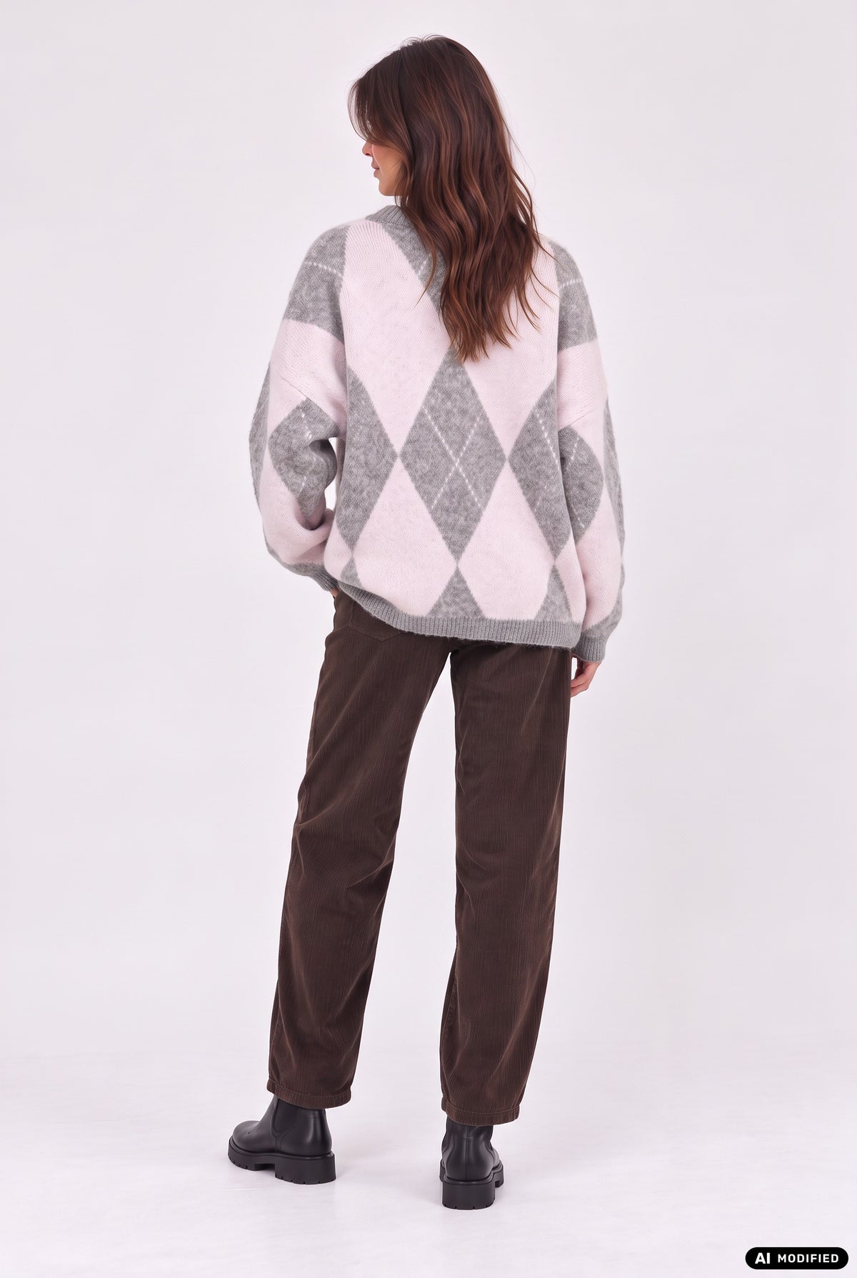 Strickpullover mit Argyle-Muster