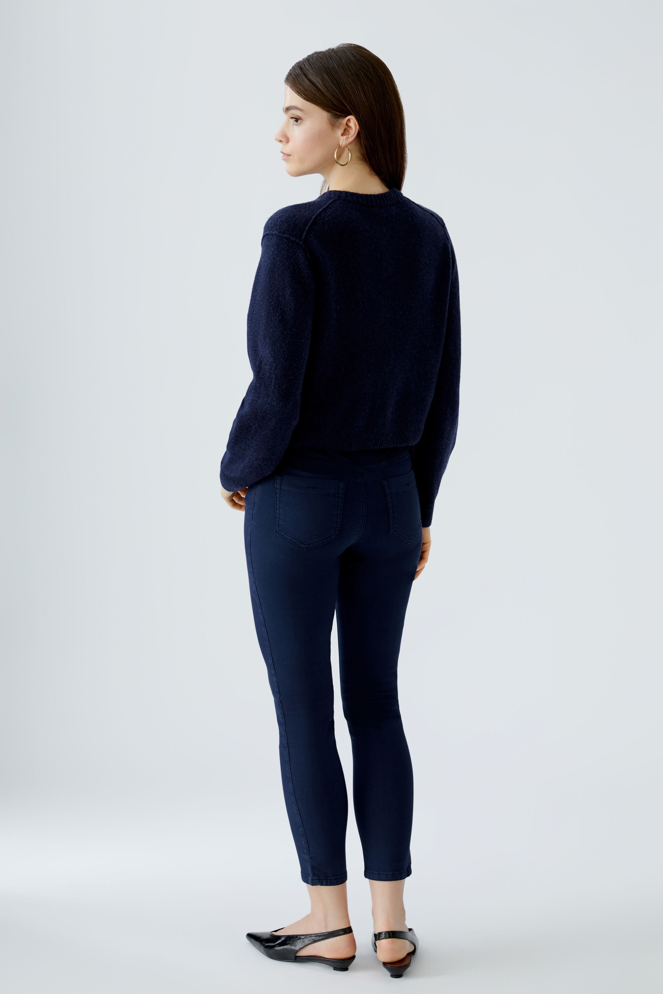 Oui Strickjacken Darkblue