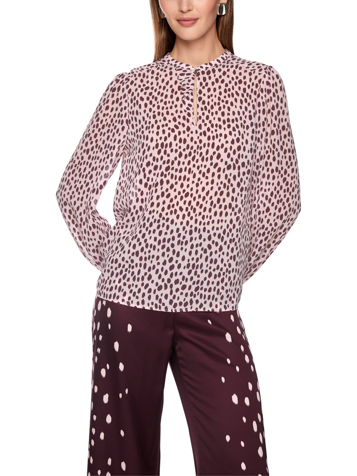 Bluse mit Punkte-Print