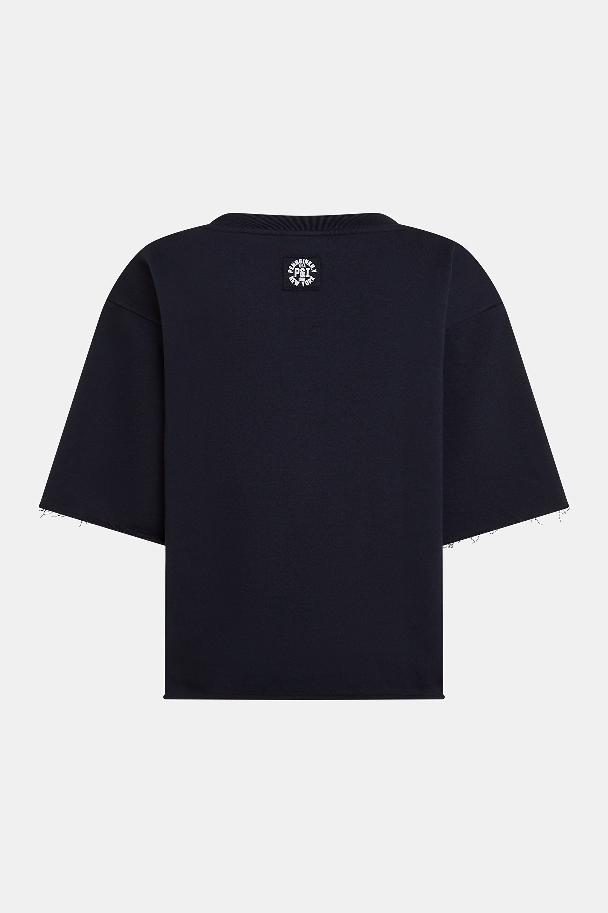 Penn & Ink T-Shirts Navy/Ecru