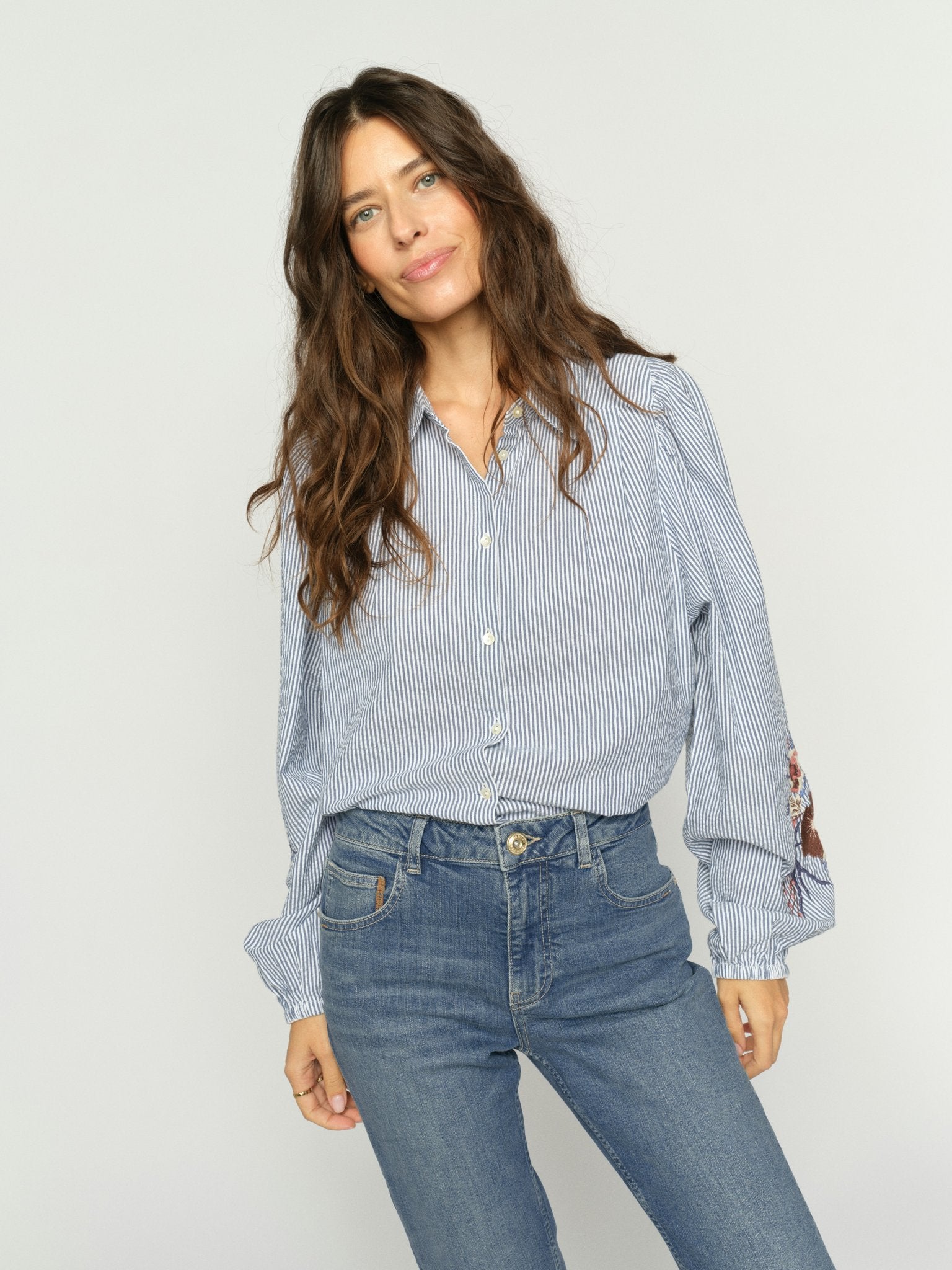 Mos Mosh Blusen Crown Blue