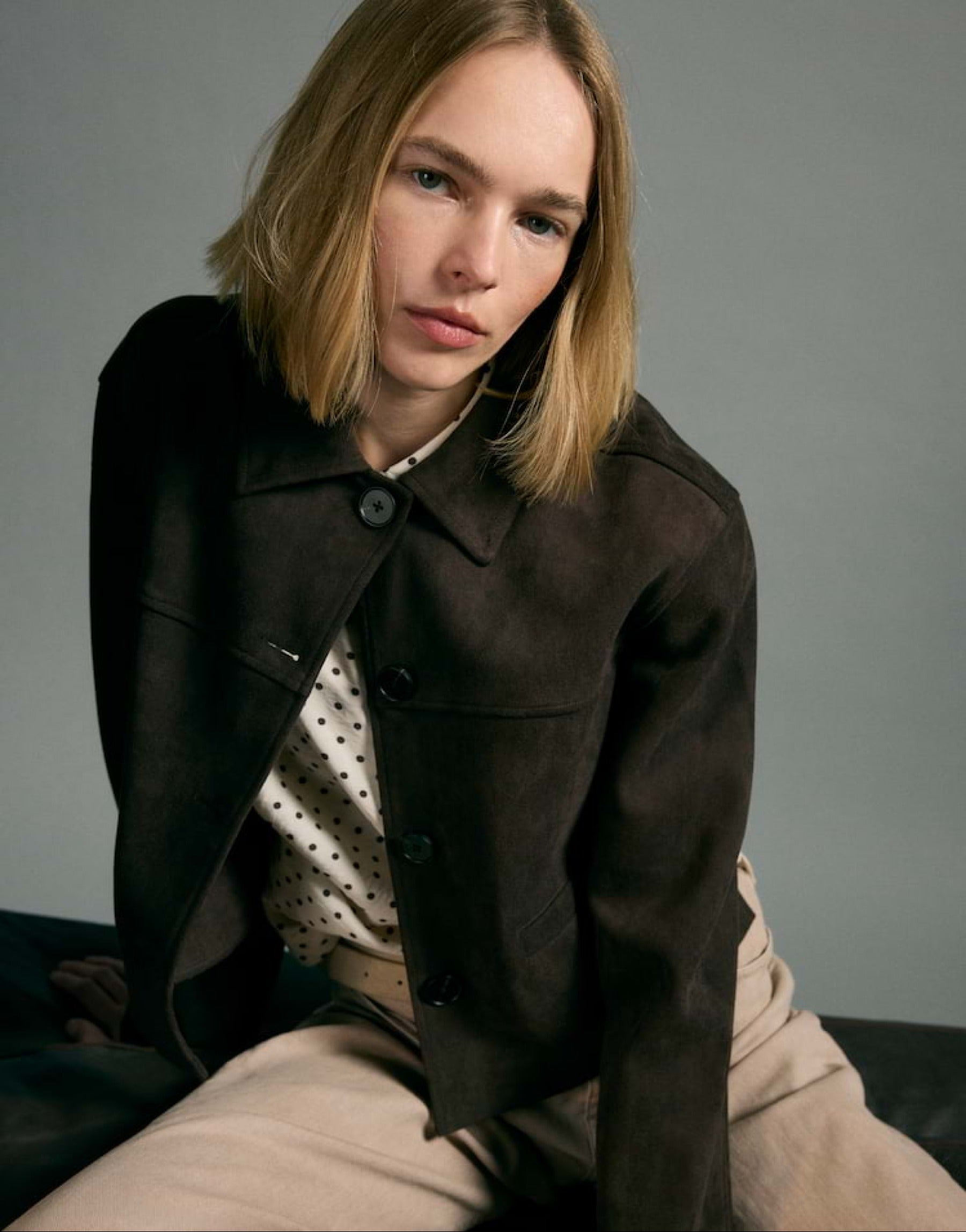 Kurzjacke HENSO in Velour Optik