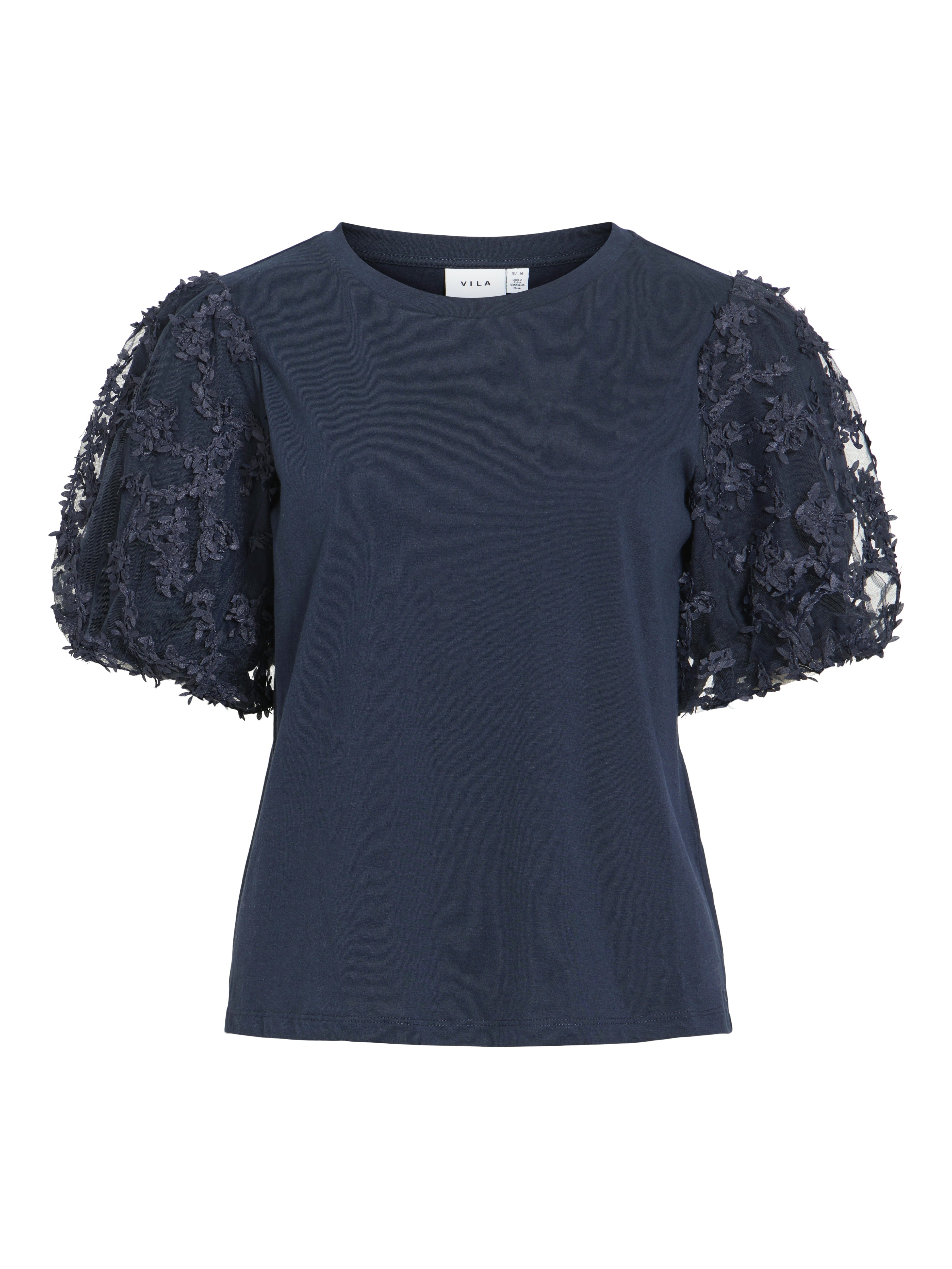 VILA T-Shirts Navy Blazer