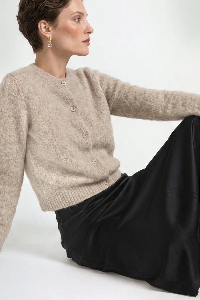 Kurz-Cardigan aus Wolle-Mix mit Mohair