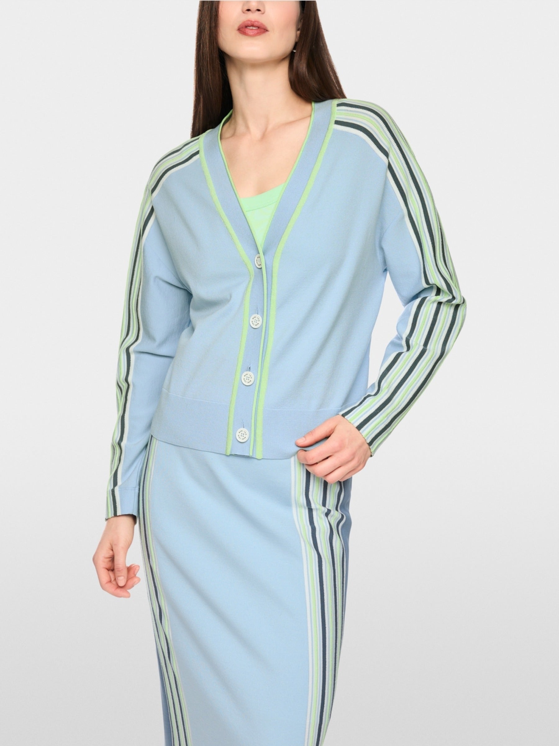 Cardigan mit seitlichen Streifen