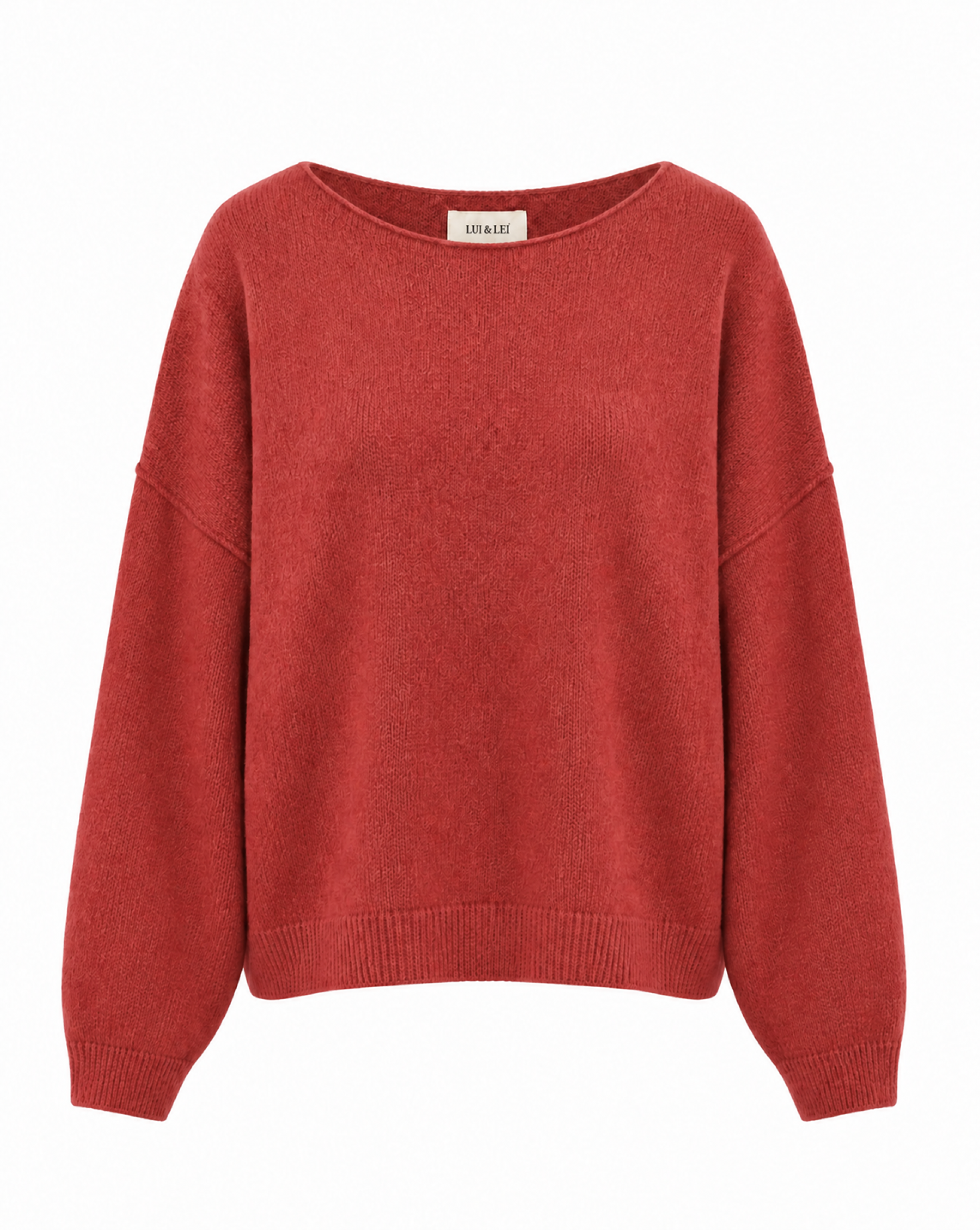 Strickpullover mit Rollkanten
