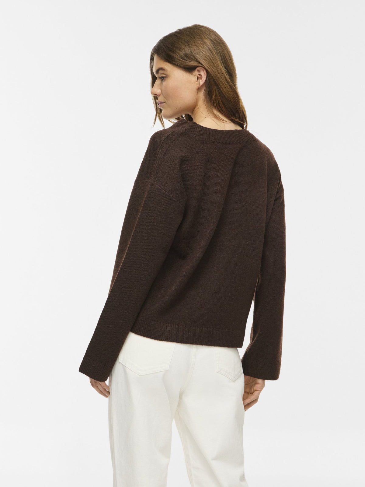 VILA Strickpullover Coffee Bean/Melange