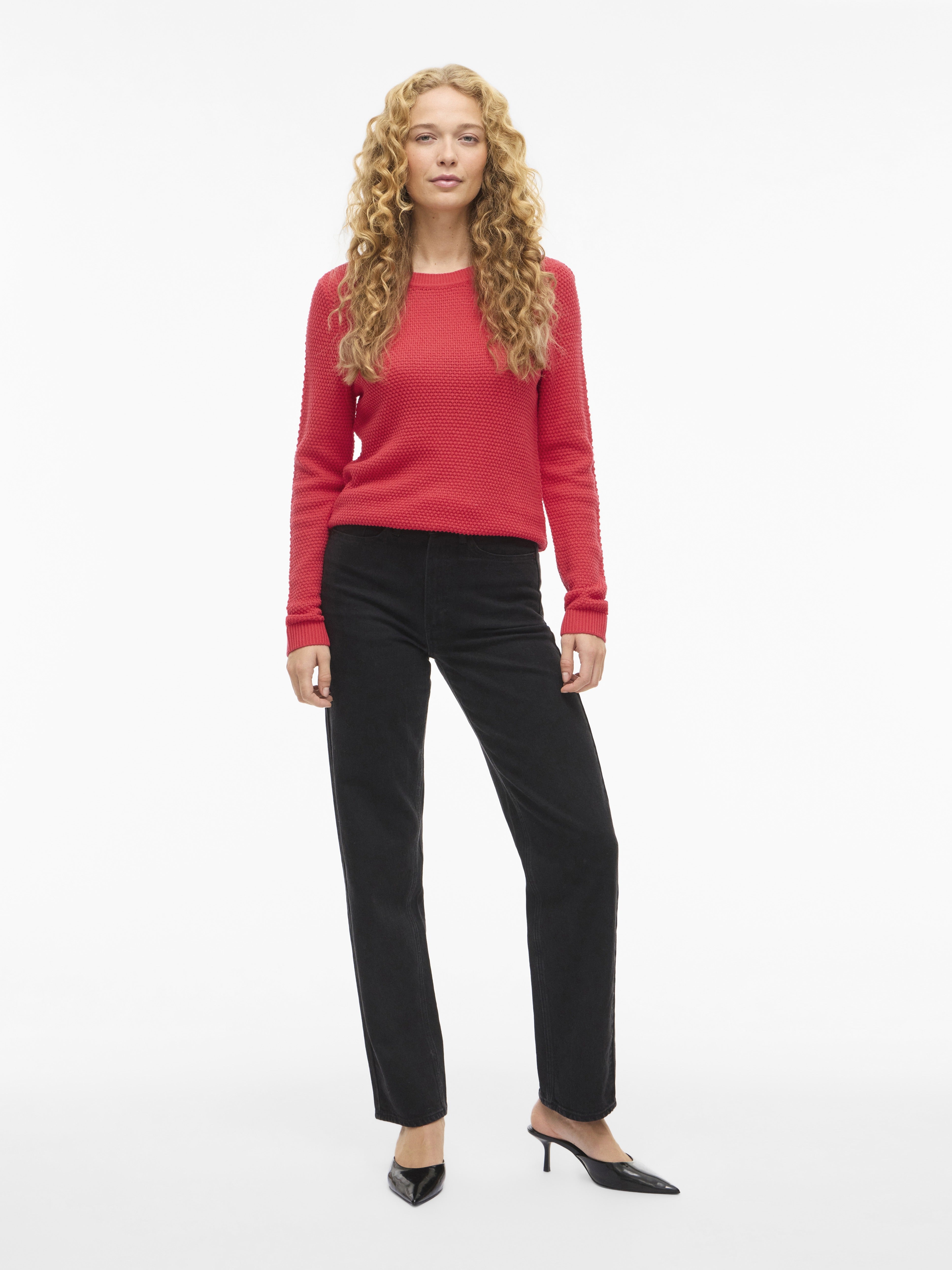 VILA Strickpullover Hibiscus