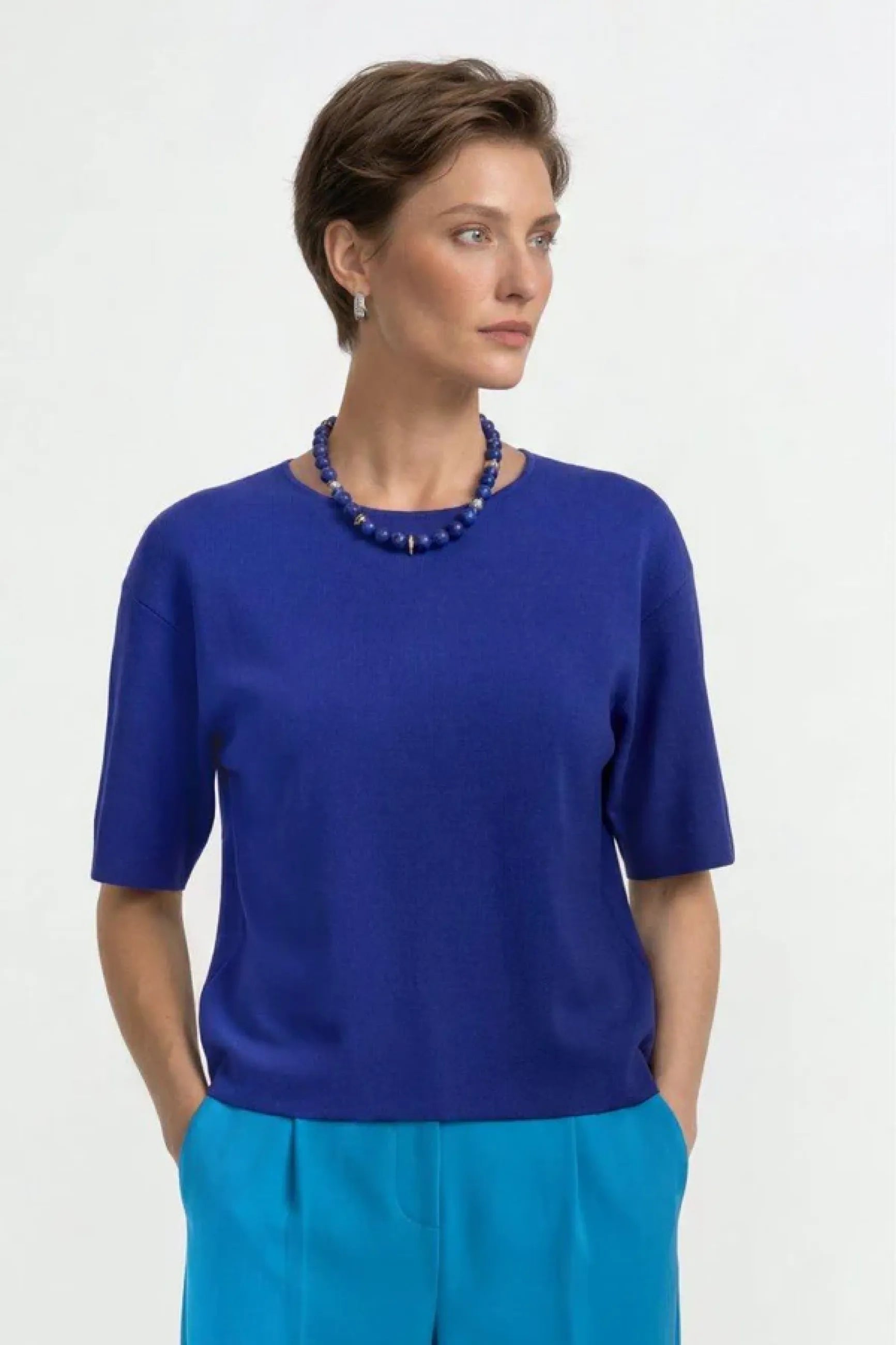 Kurzarm Strickpullover