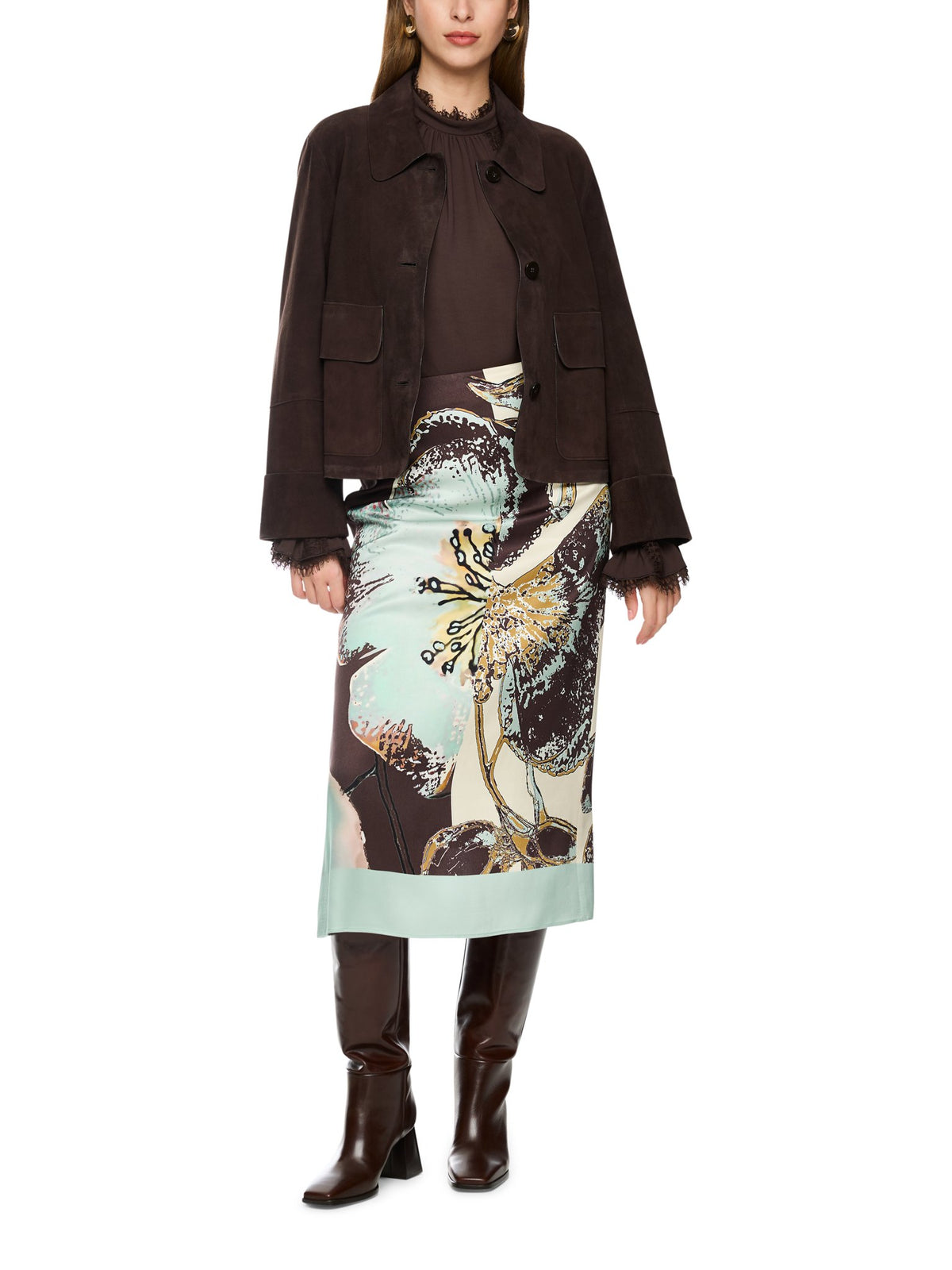 Kurze Velourslederjacke