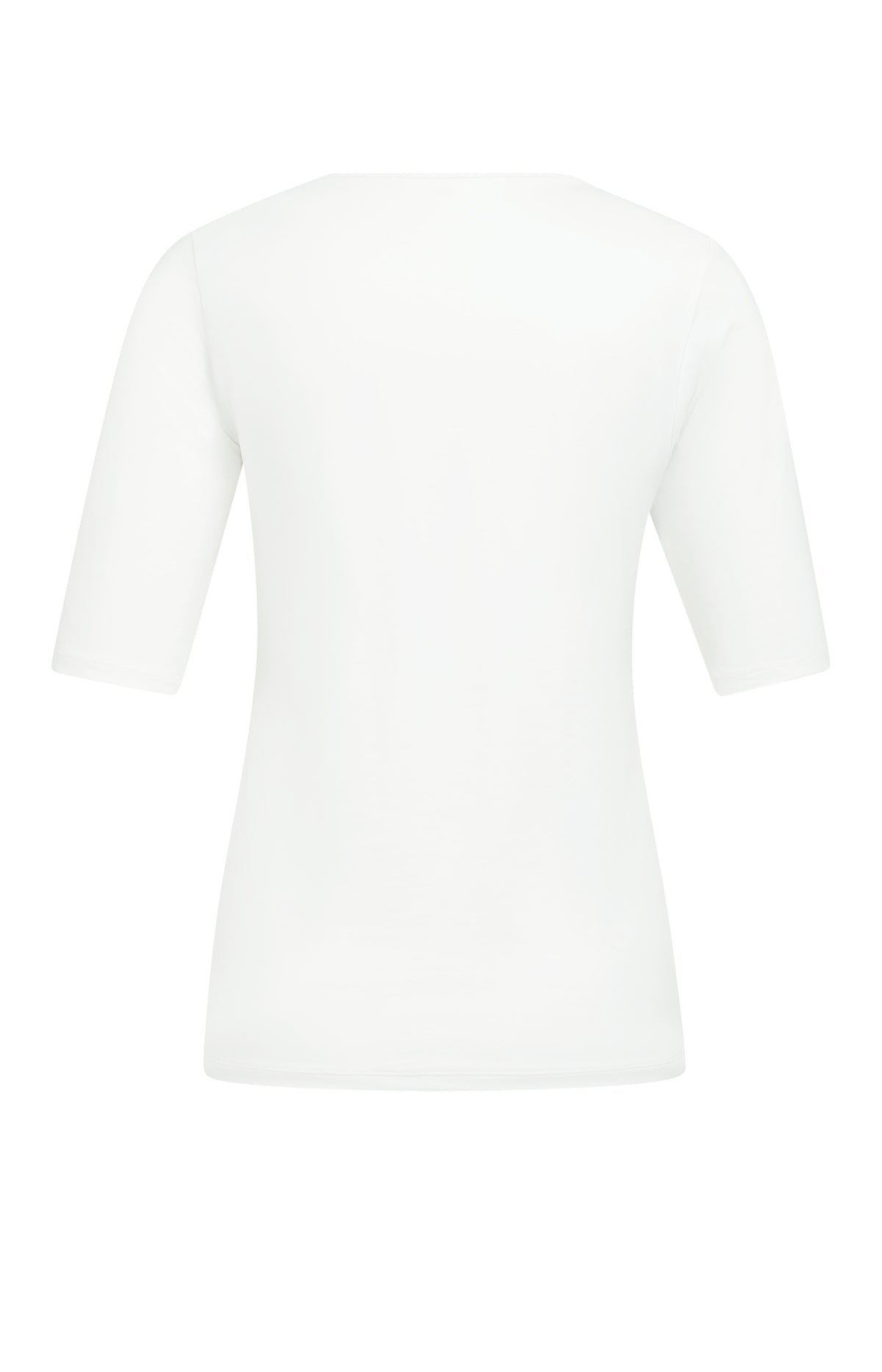 T-Shirt mit rundem V-Ausschnitt