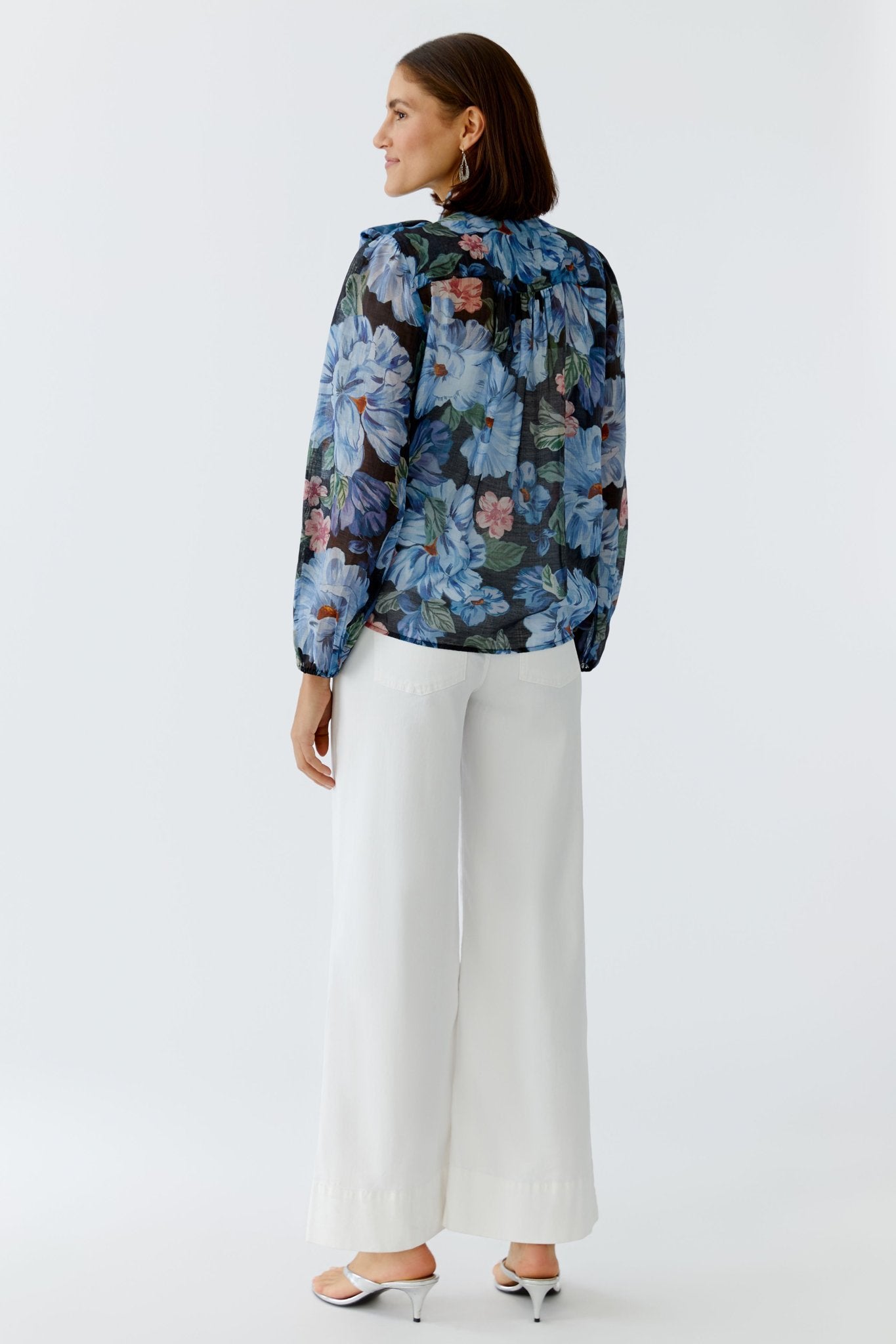 Oui Blusen Dk Blue Blue