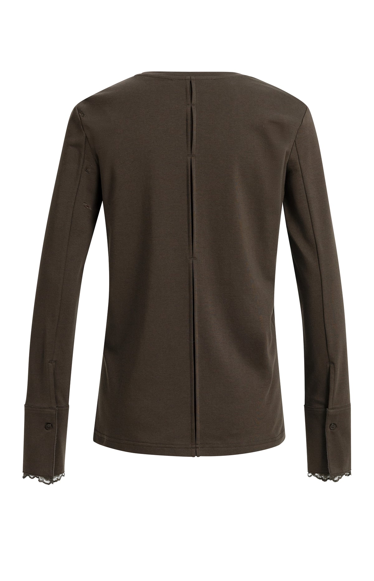 Longsleeve mit Spitzenbündchen