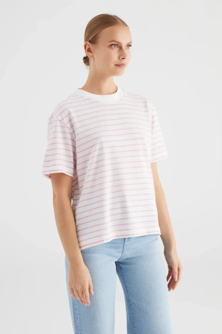Cup of Joe T-Shirts Striped Pink