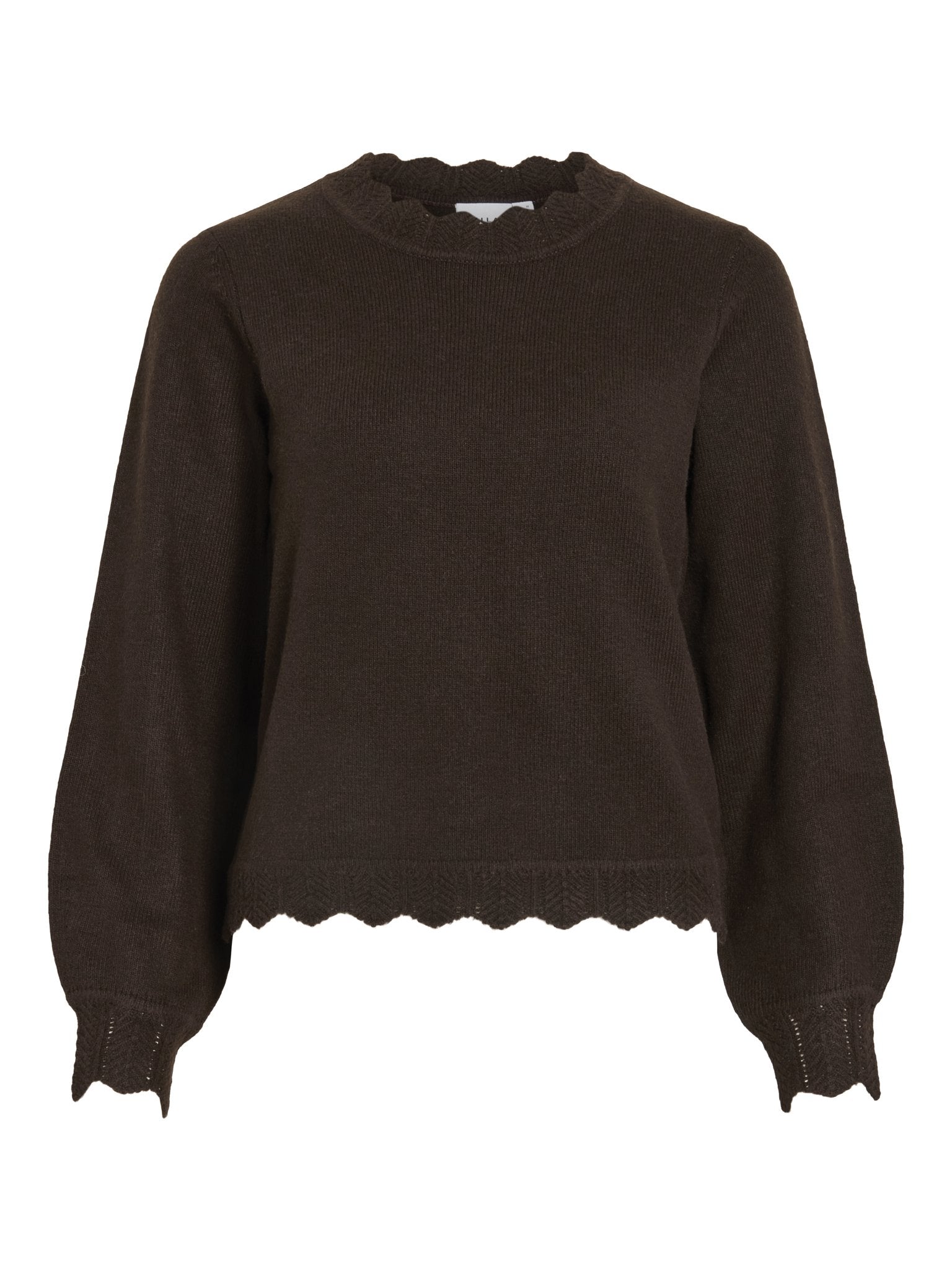 VILA Strickpullover Coffee Bean/Melange