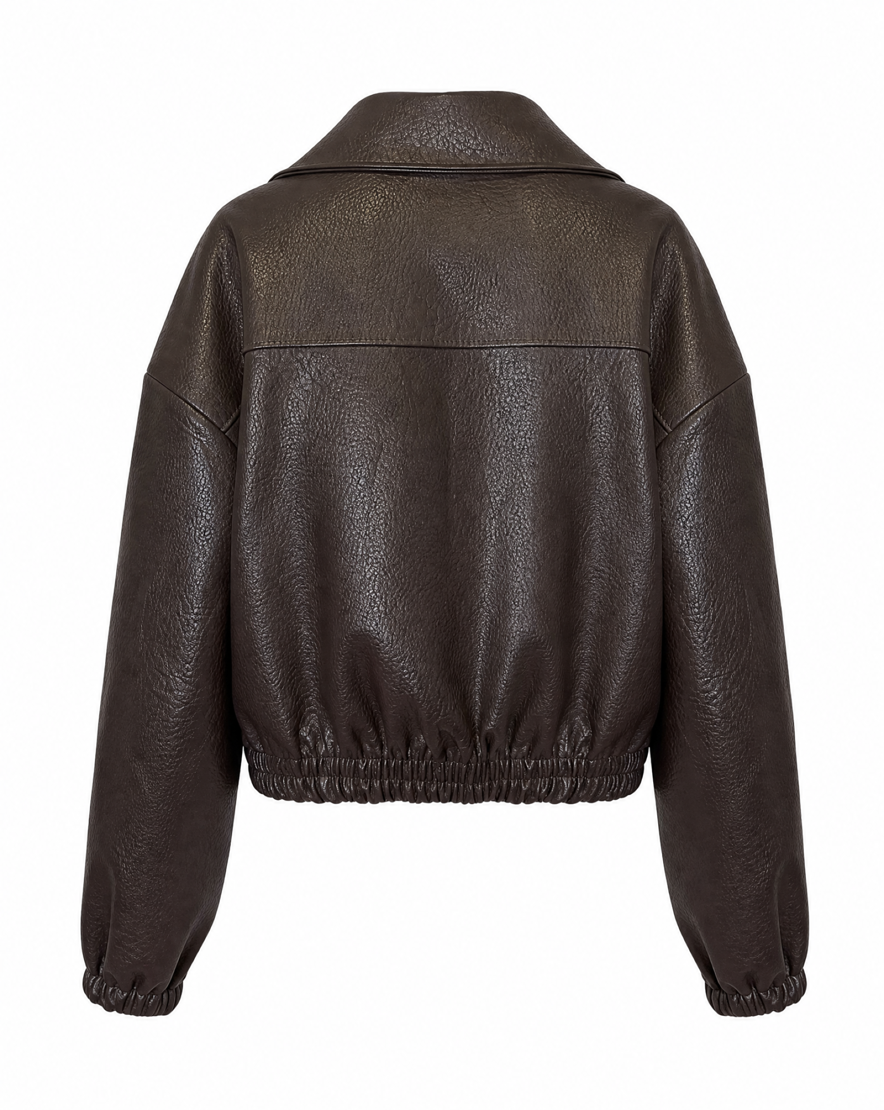 Kunstlederjacke mit Reverskragen