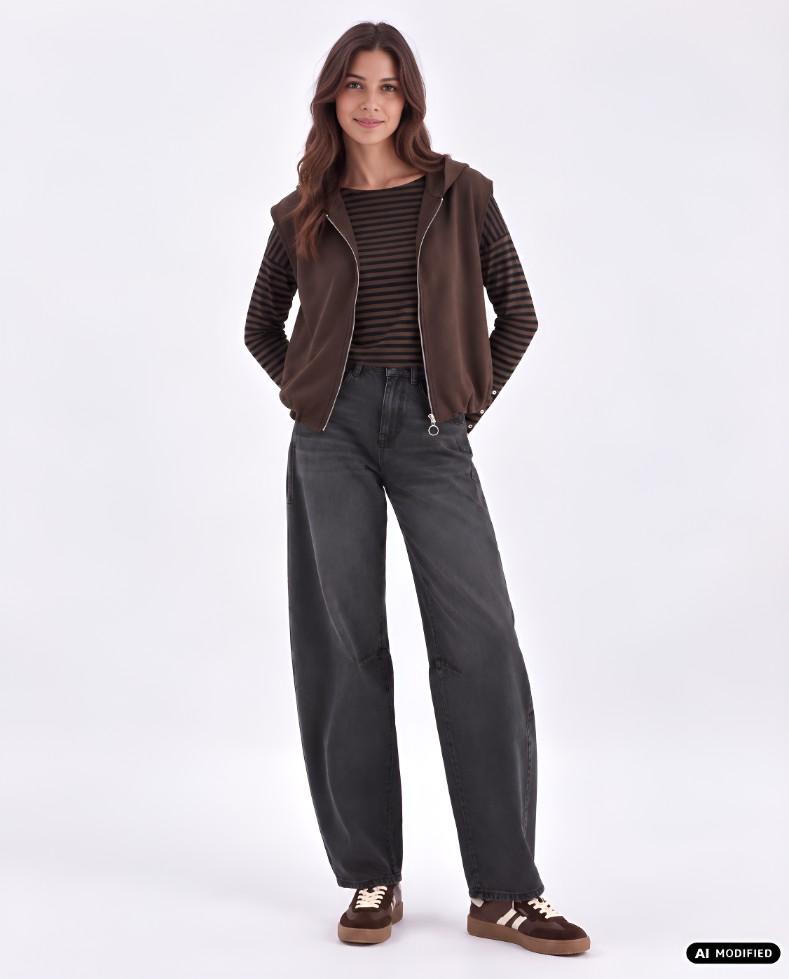 Sweatshirt mit U-Boot-Ausschnitt