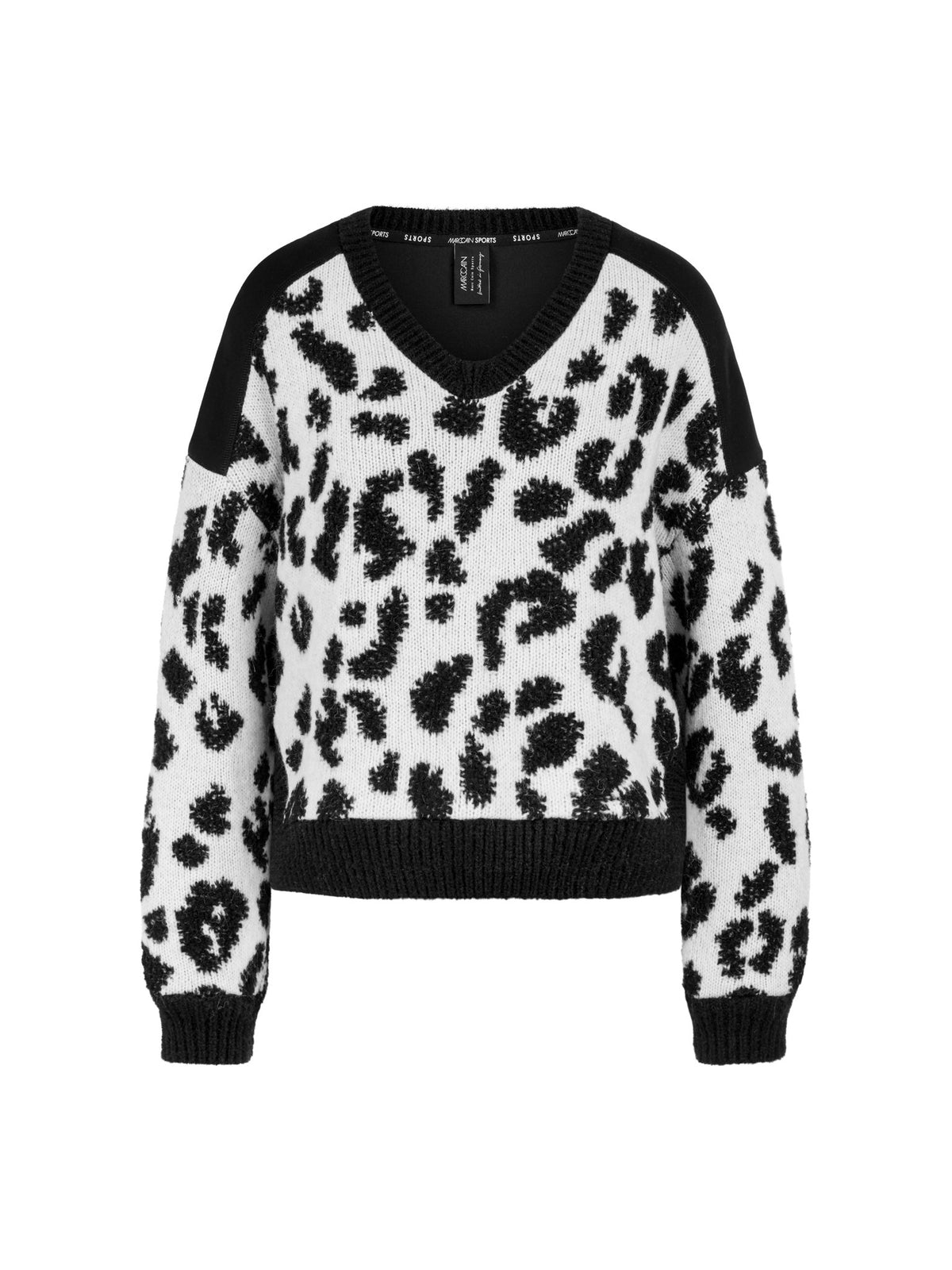 Strickpullover mit Leo-Print