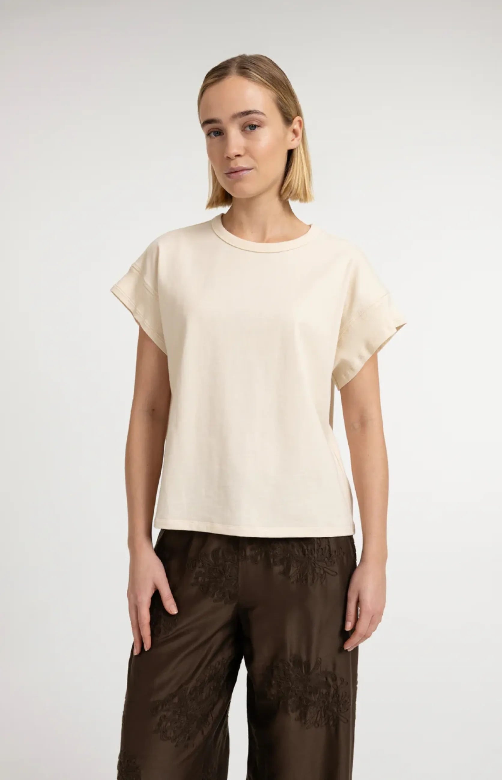 T-Shirt mit Zierbündchen