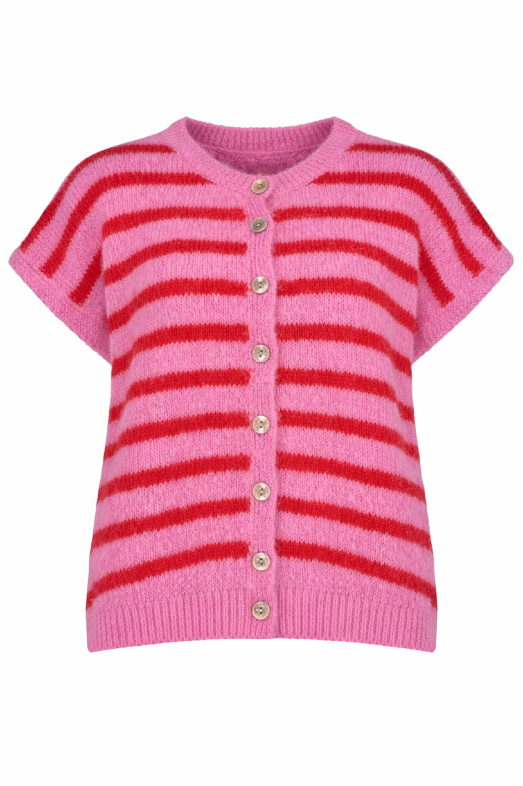 Strickweste mit Streifen
