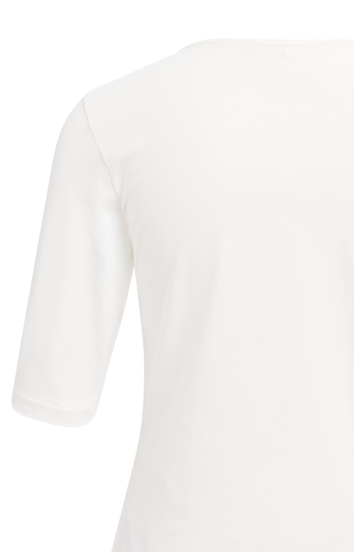 T-Shirt mit rundem V-Ausschnitt