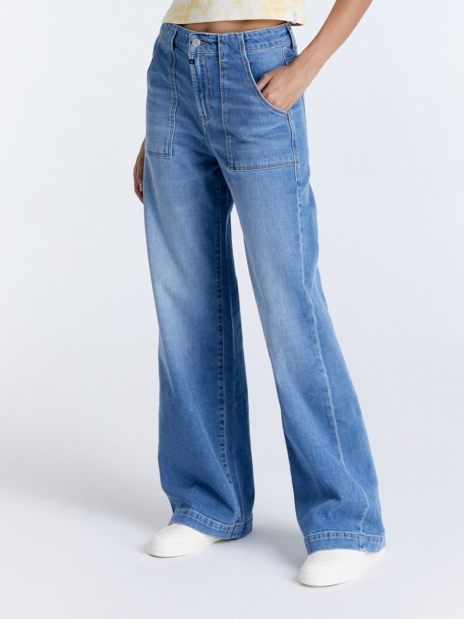 Cup of Joe Wide Leg Light Blue