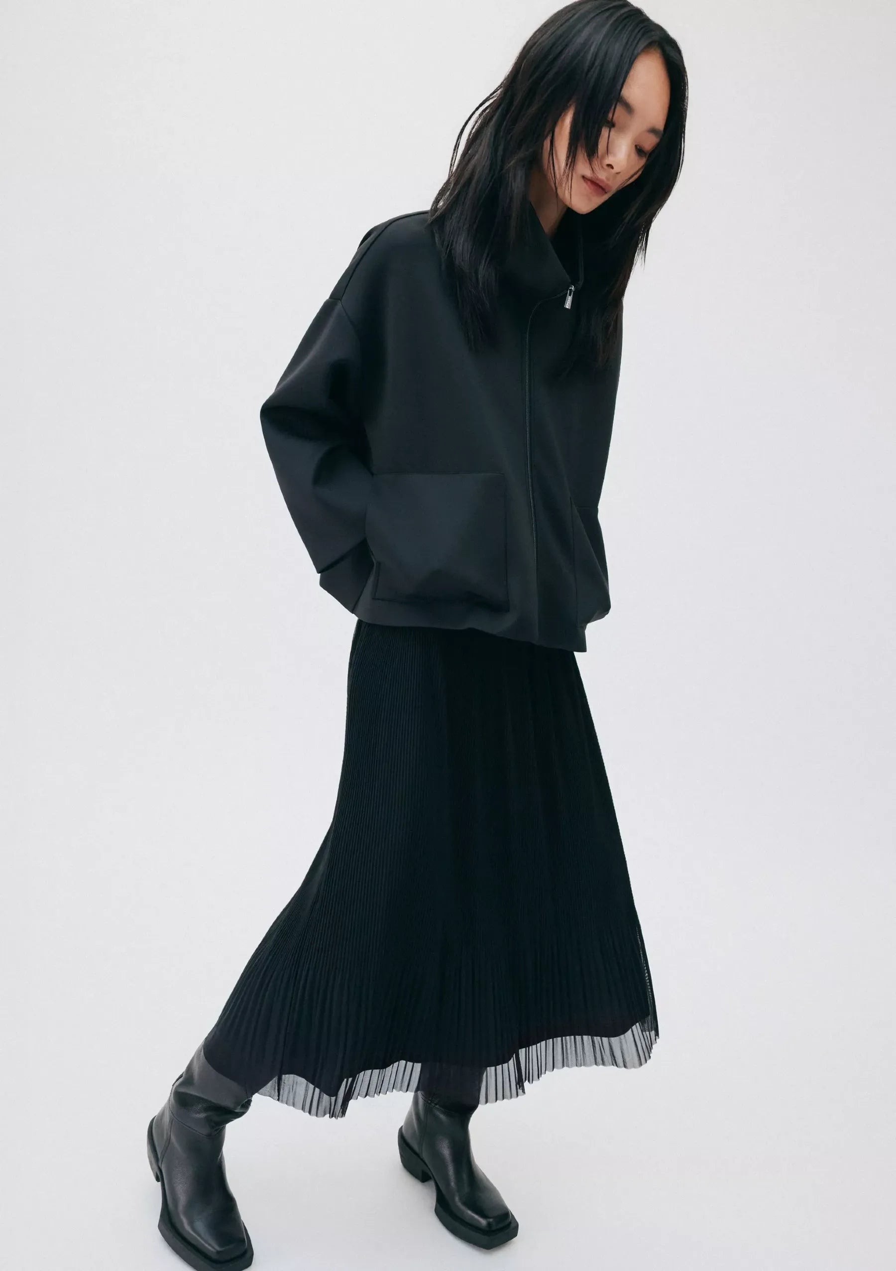 Plissierter Mesh-Rock