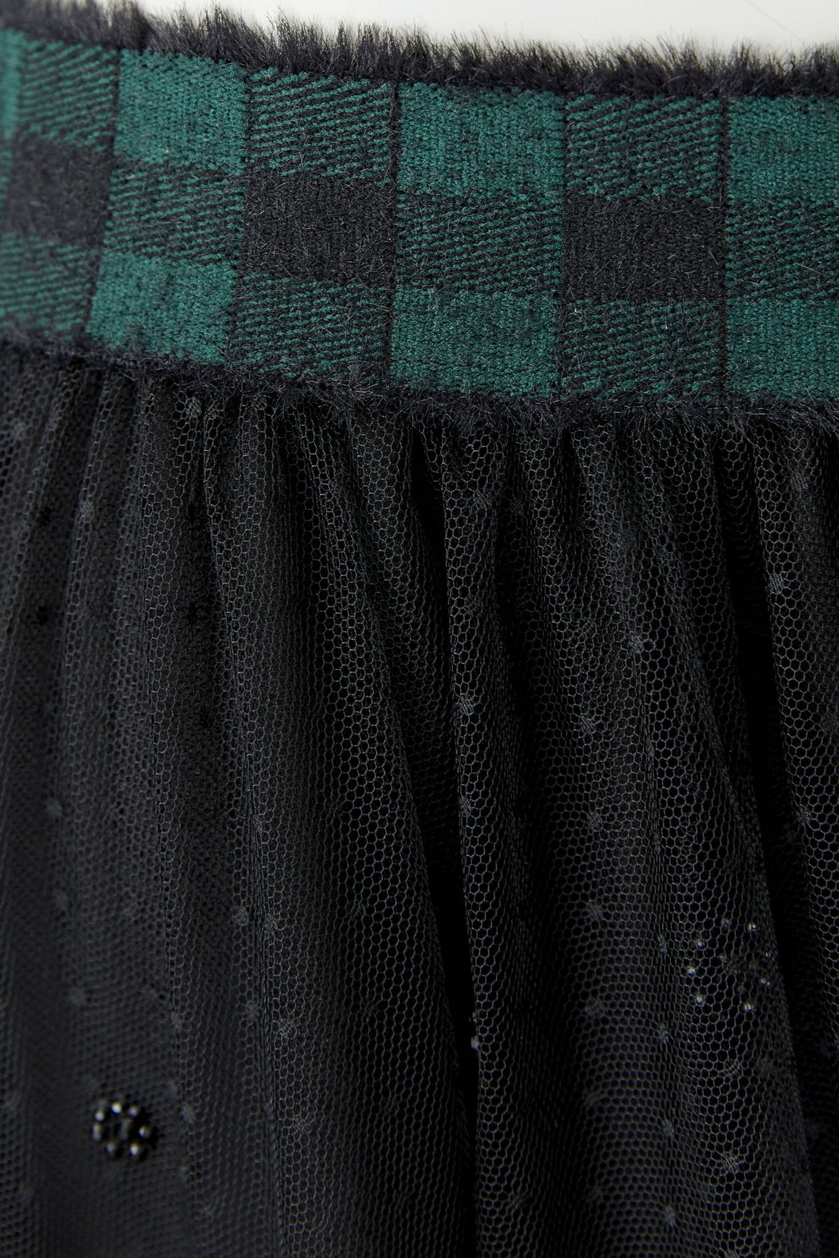 Tüllrock mit Pünktchenjacquard