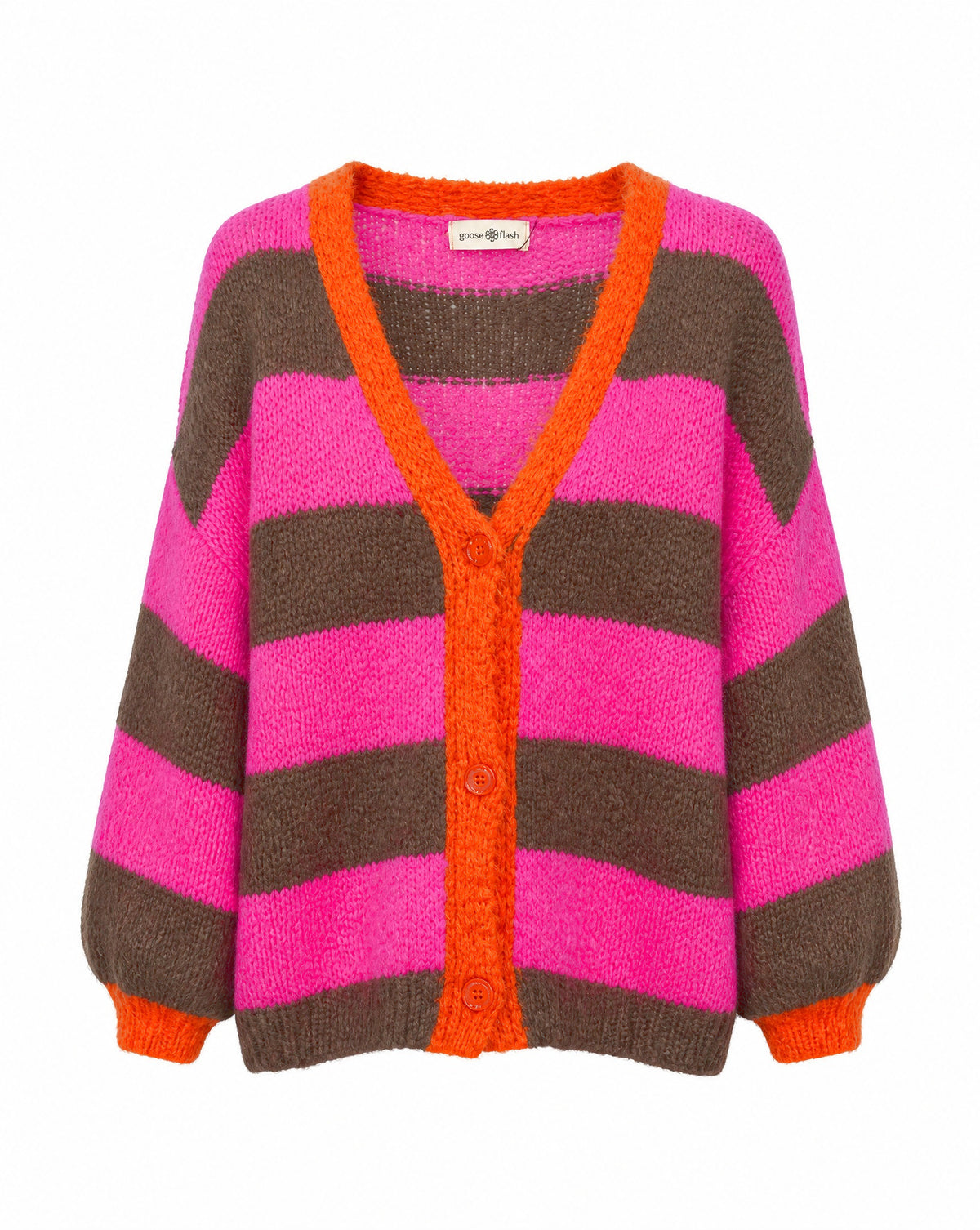 Strickjacke mit Blockstreifen