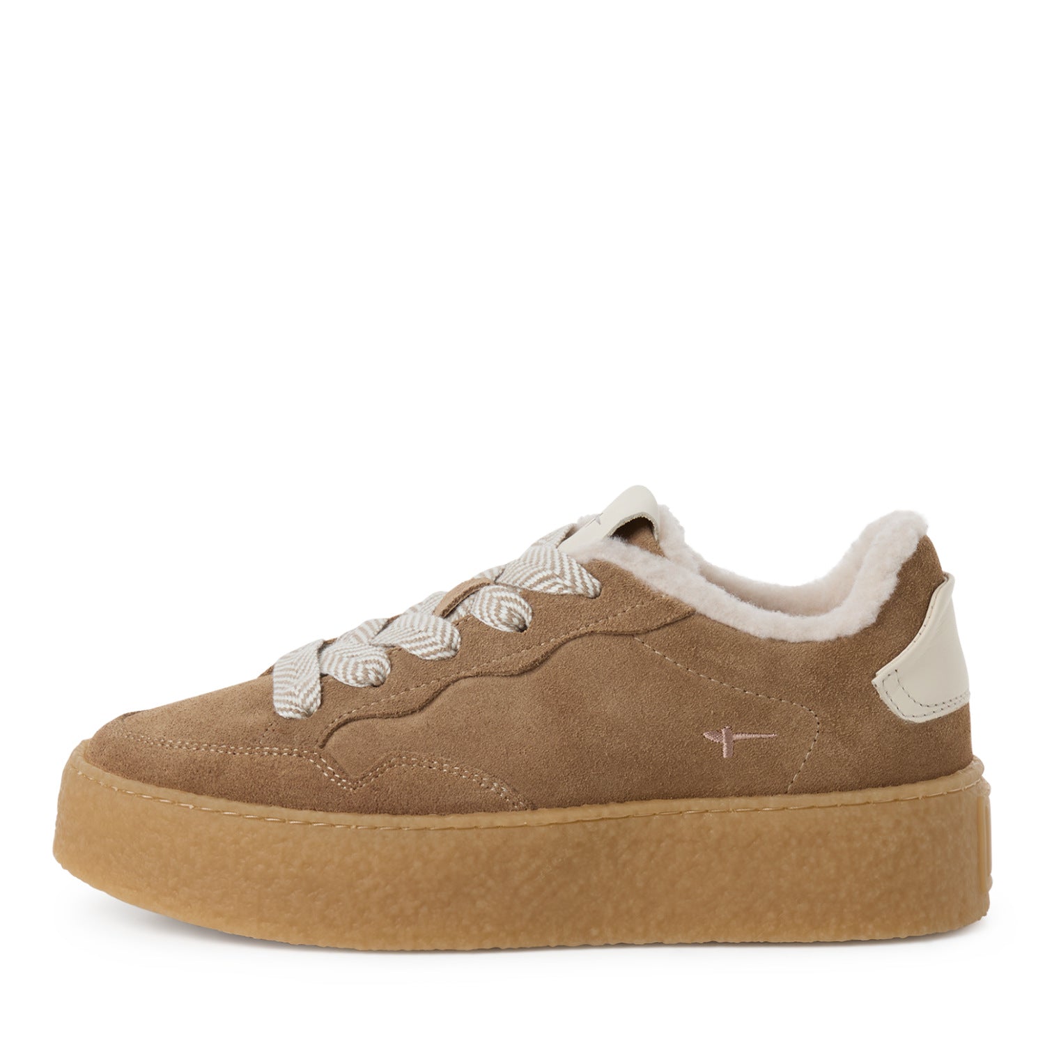 Leder Sneaker mit Teddyfell