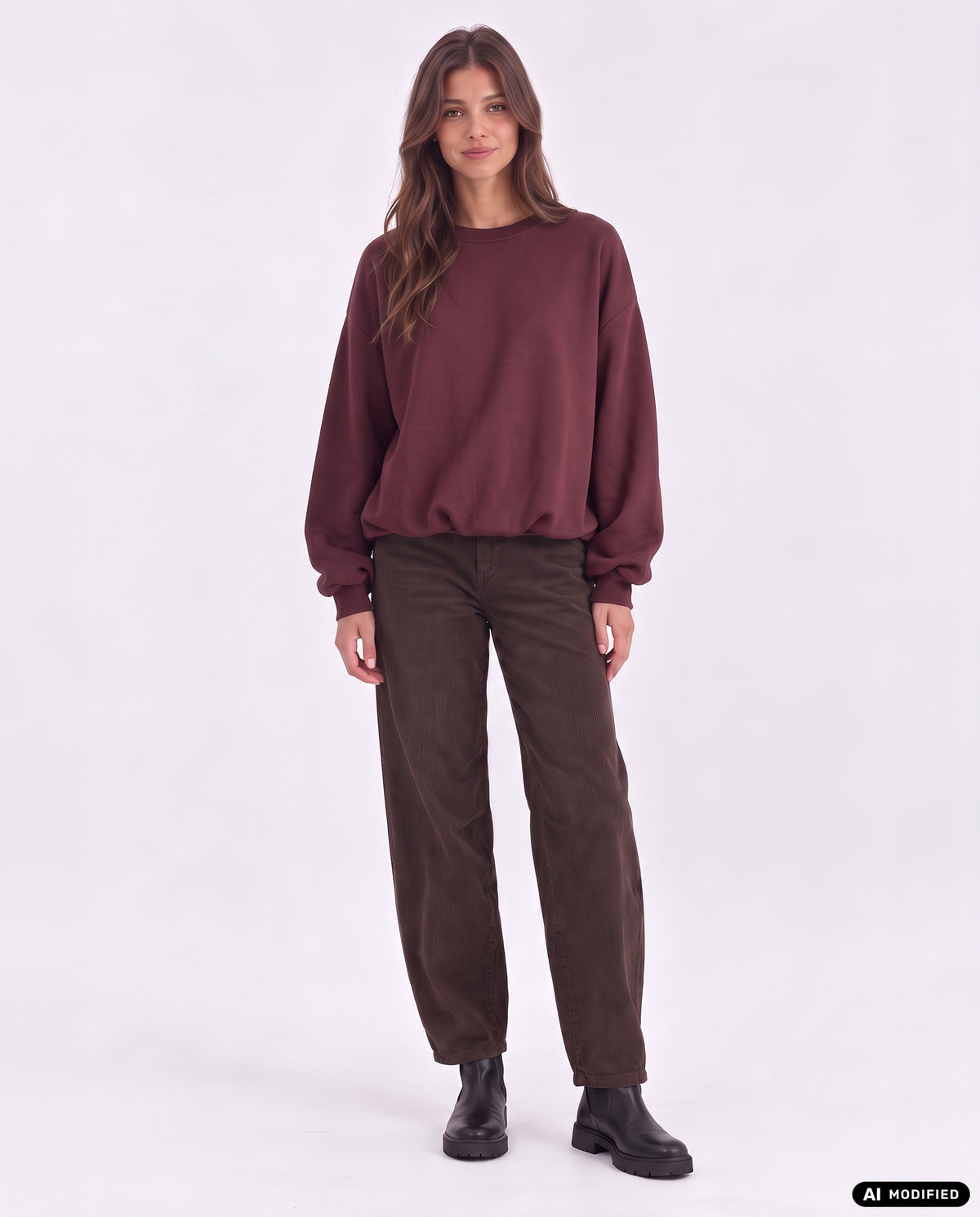Sweatshirt mit Ballon-Saum