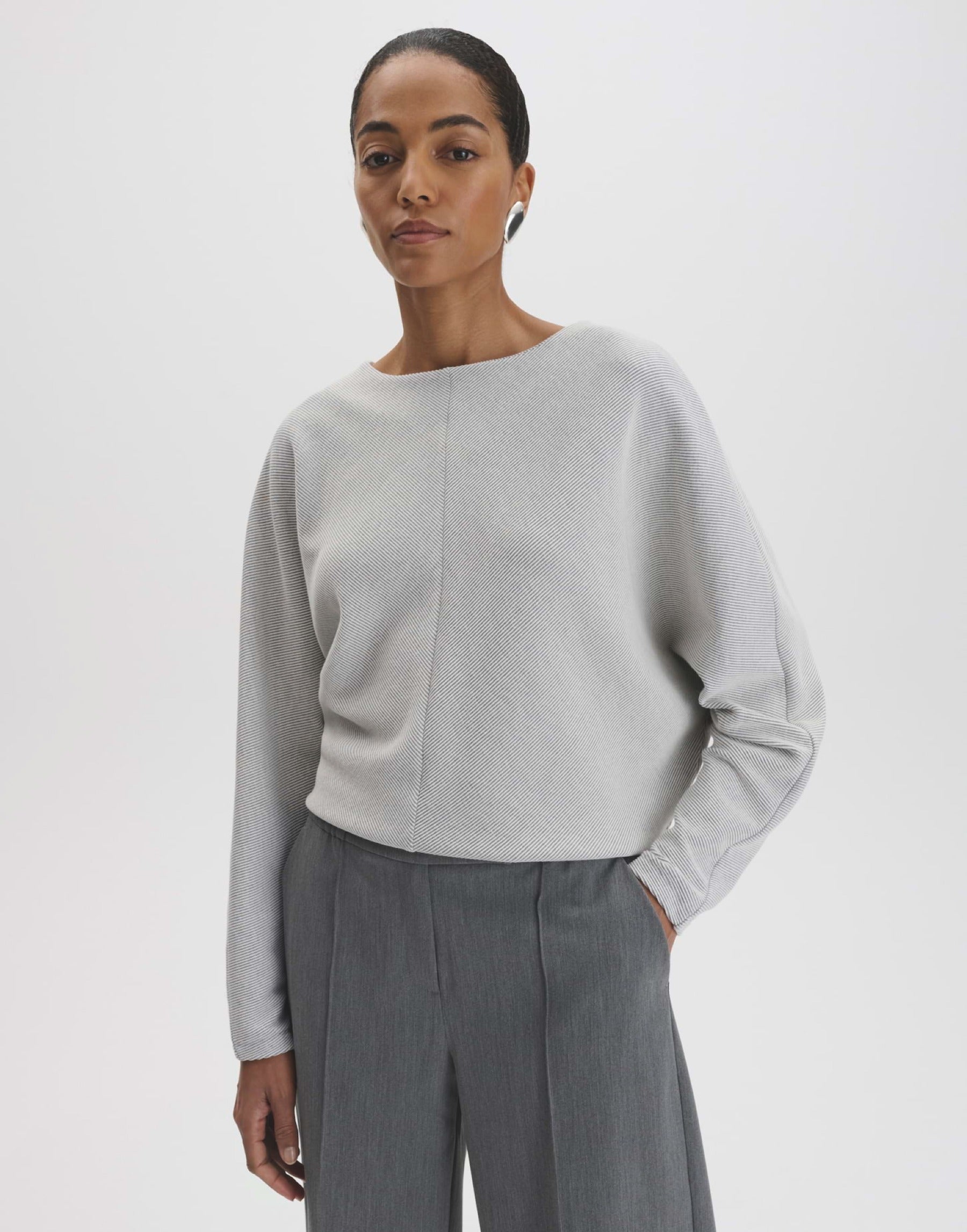 Fein geripptes Jerseyshirt aus BCI Cotton Mix