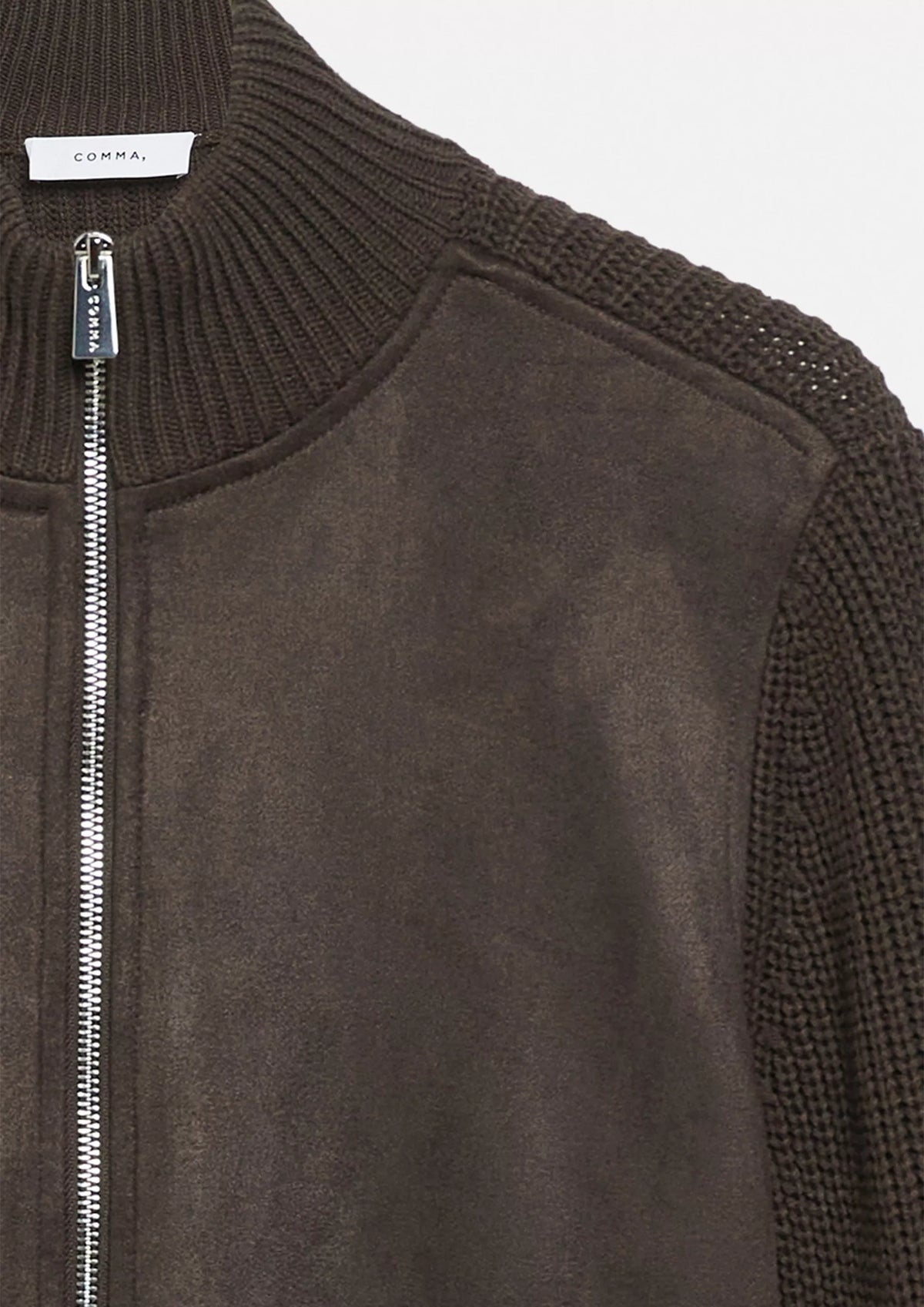 Strickjacke mit Stehkragen