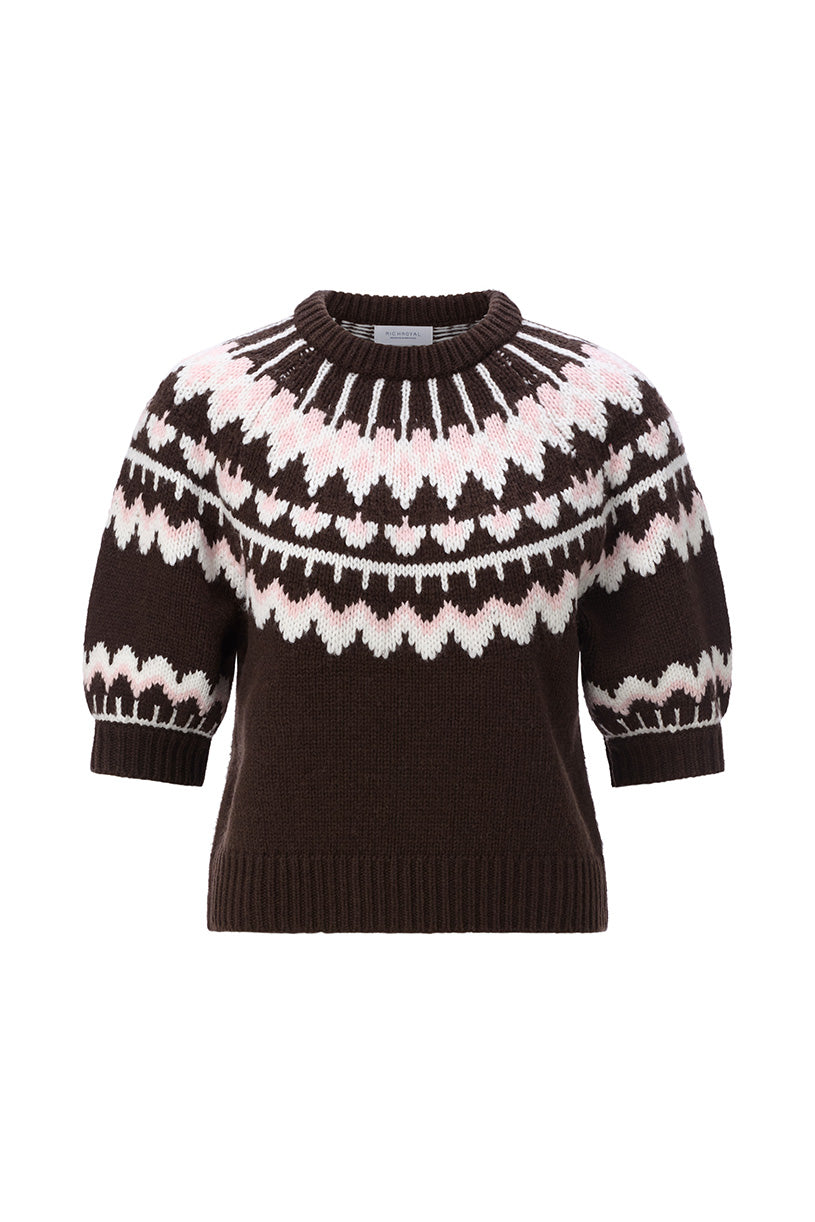 Strickpullover mit Abstraktem-Muster
