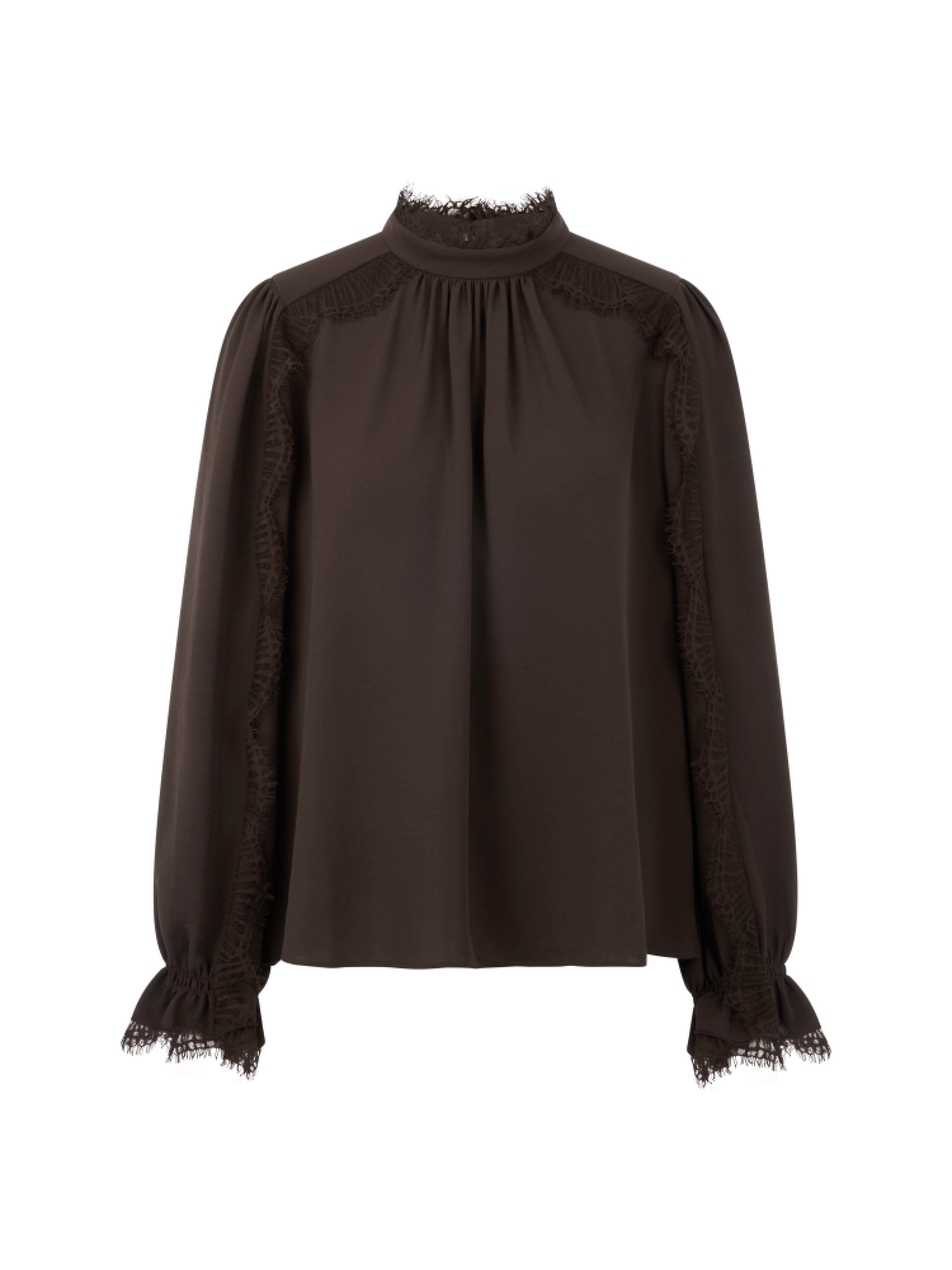 Fließende Bluse mit Spitze