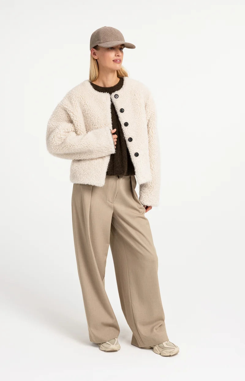 Oversize-Jacke aus Fellimitat