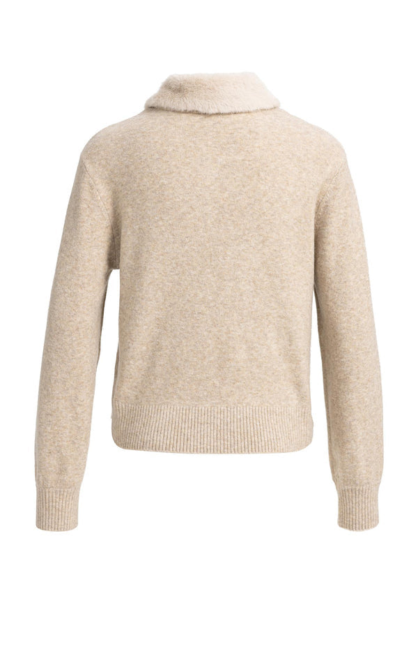 Cardigan mit abnehmbarem Kragen