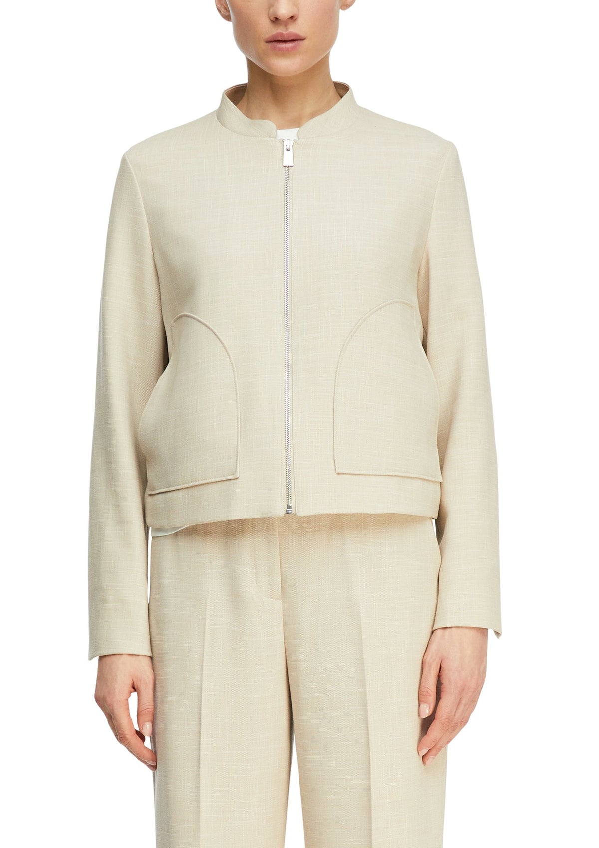 Comma Blouson Brown