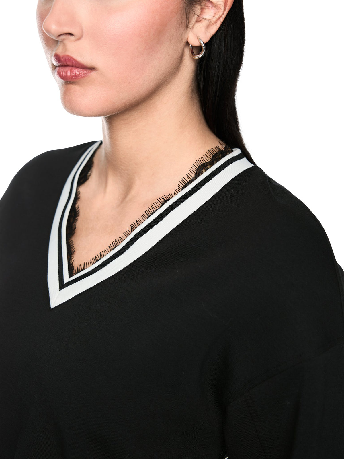 Sweatshirt mit Spitzendetails